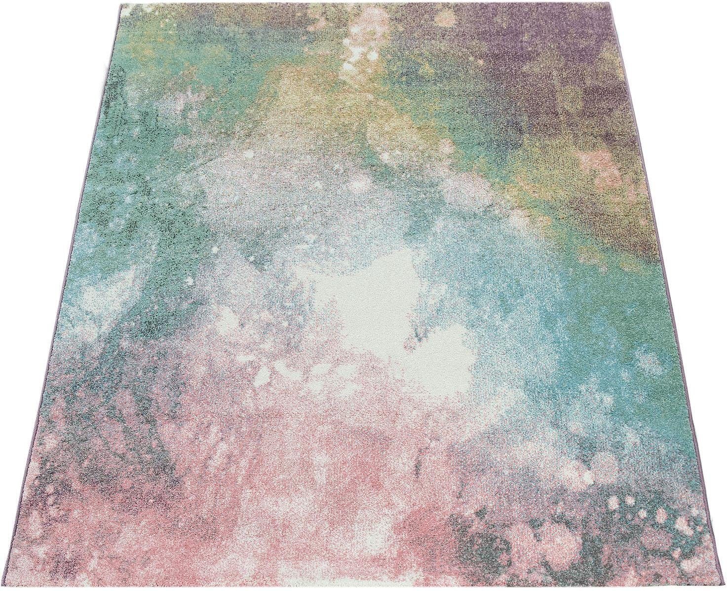 Paco Home Vloerkleed Mero 100 Korte pool, modern design, pastelkleuren, used look