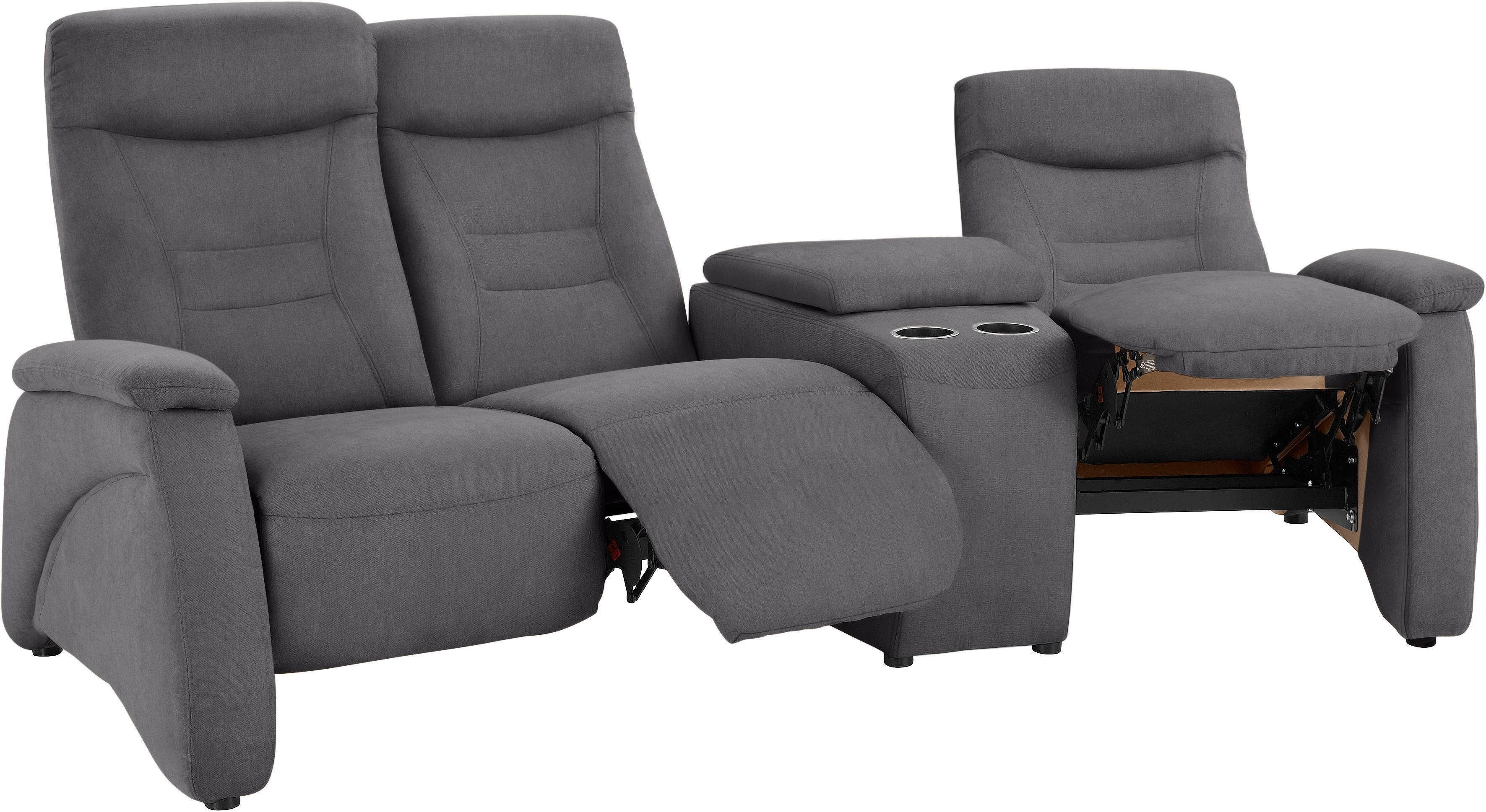 exxpo - sofa fashion 3-zitsbank Ascoli, bioscoopsofa met hoog zitcomfort, comfortabele armleuningen