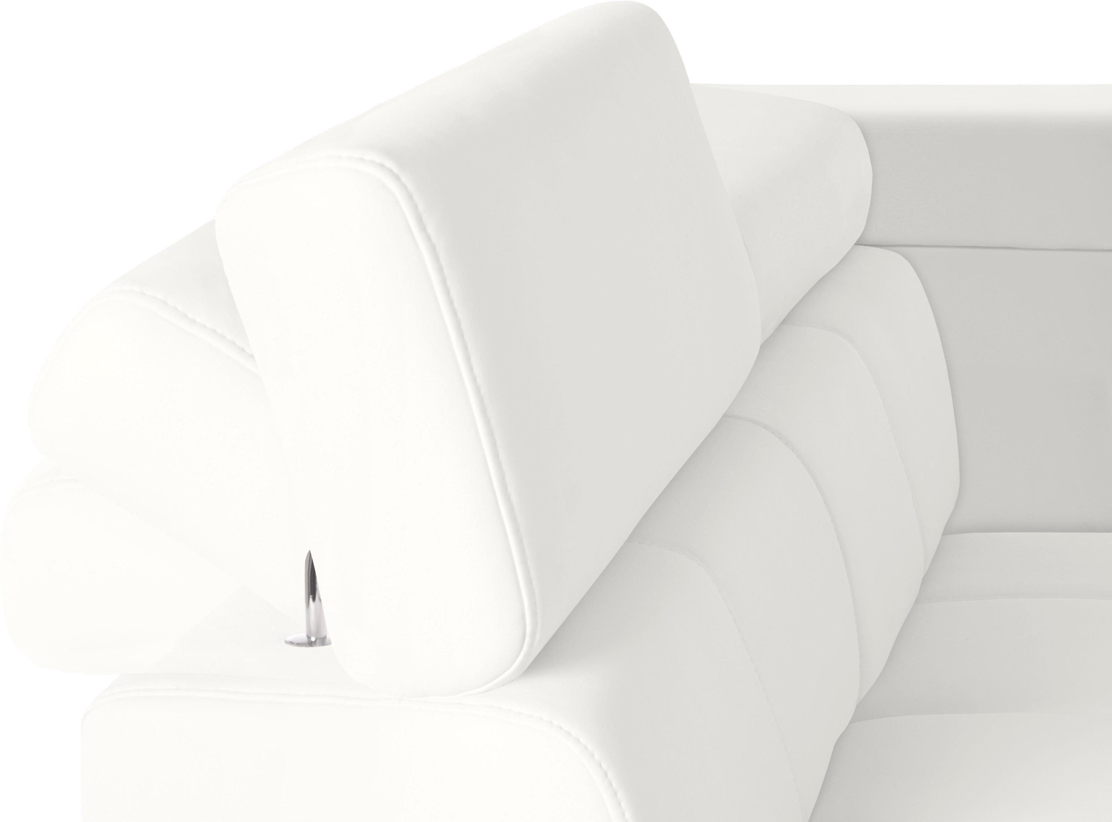 exxpo - sofa fashion Hoekbank Fiji, L-vorm met verstelbare hoofdsteun resp. rugleuning, naar keuze met slaapfunctie