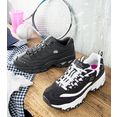 skechers sneakers d´lites - biggest fan in een trendy chunky-stijl zwart