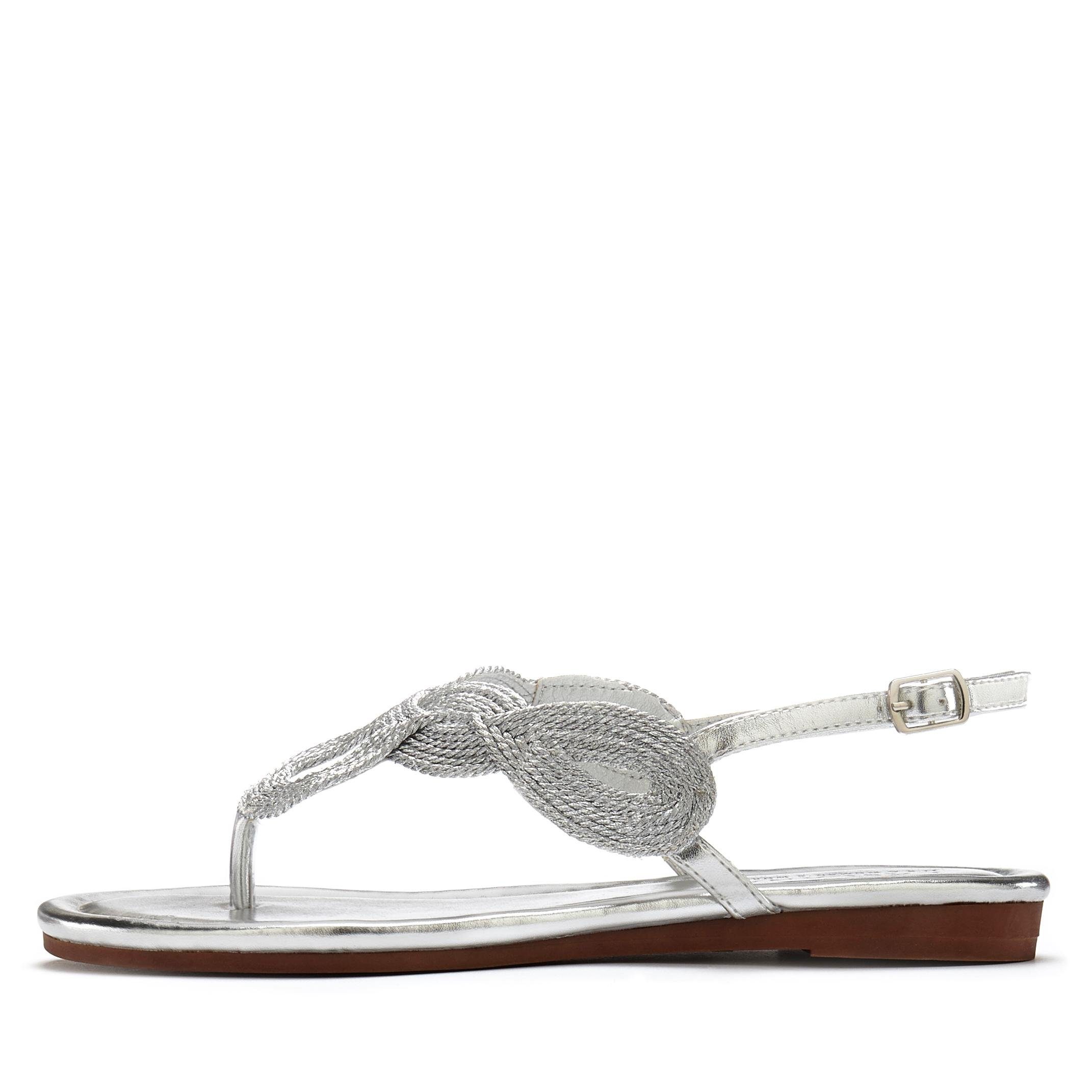 Lascana Teenslippers Sandaal, pantoletten in metallic-look VEGAN