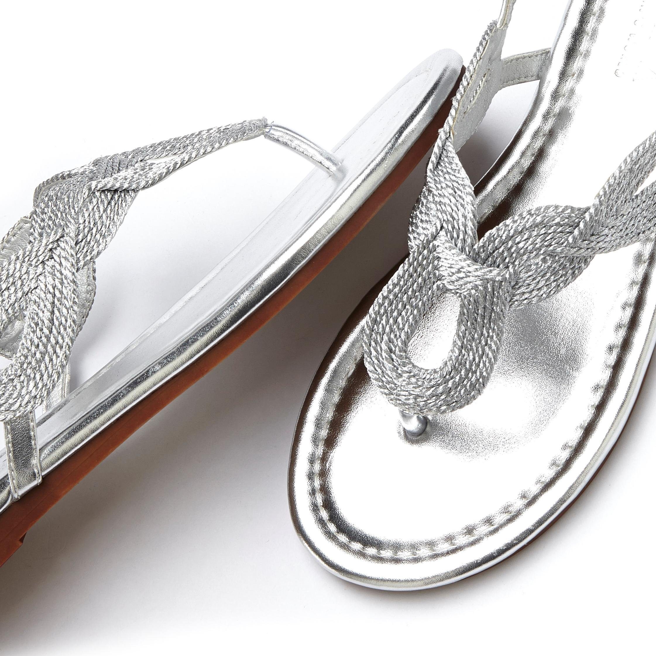 Lascana Teenslippers Sandaal, pantoletten in metallic-look VEGAN