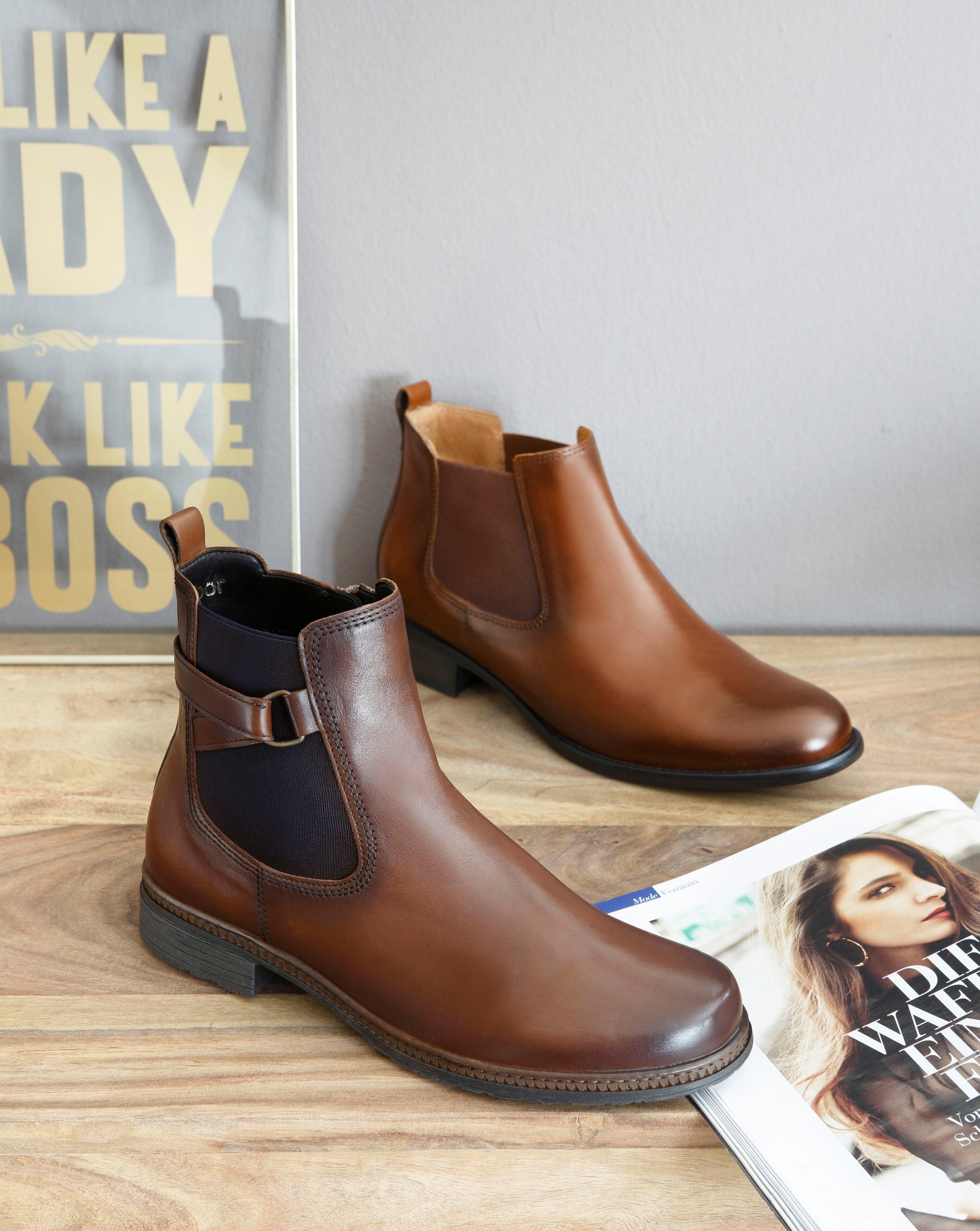 Gabor Chelsea-boots blokhak, enkellaarsje, businessmode met stretch inzet