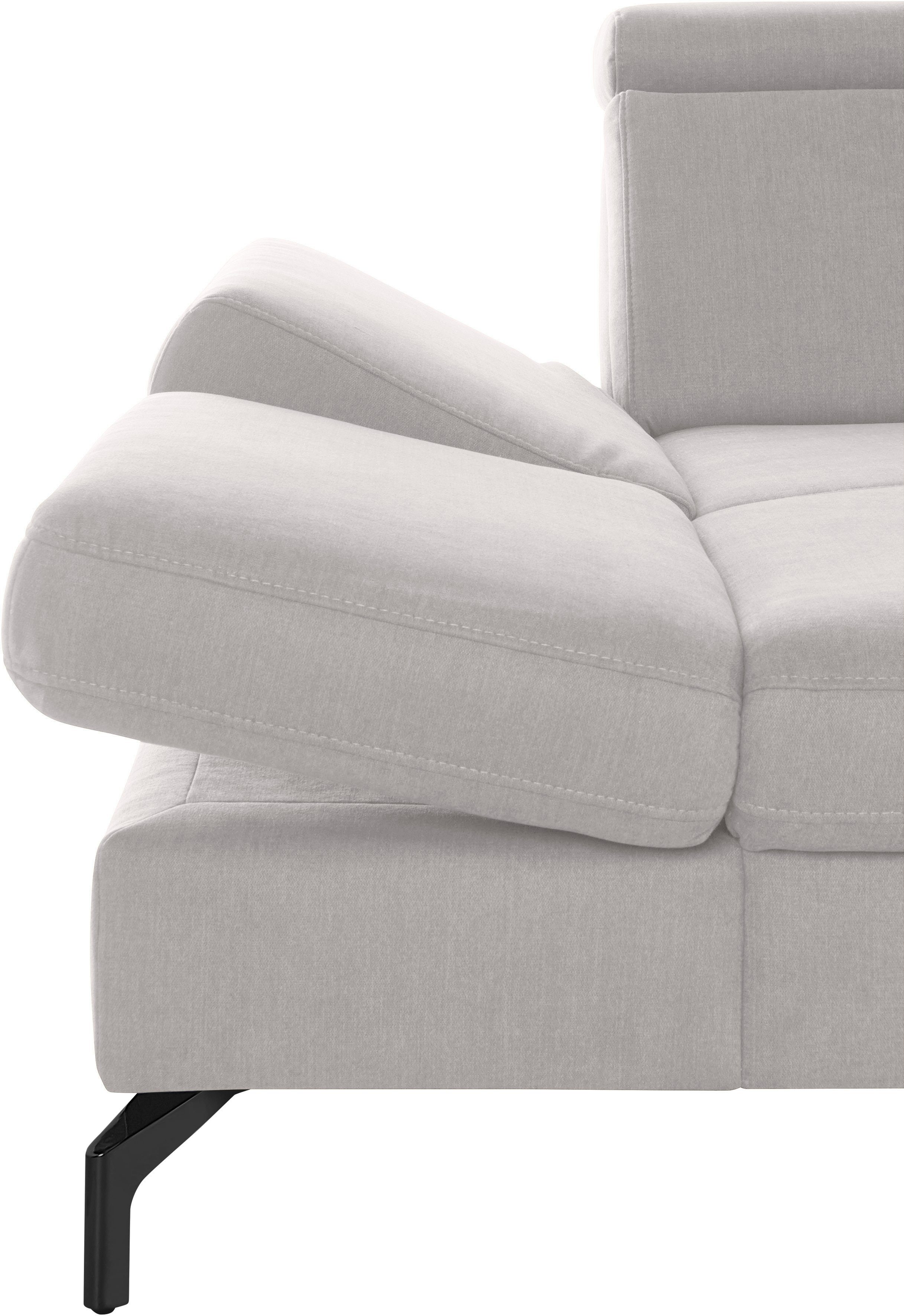 sit&more Zithoek Brisbane U-vorm Poothoogte 15 cm, inclusief verstelbare zitdiepte, armleuningen en hoofdeind