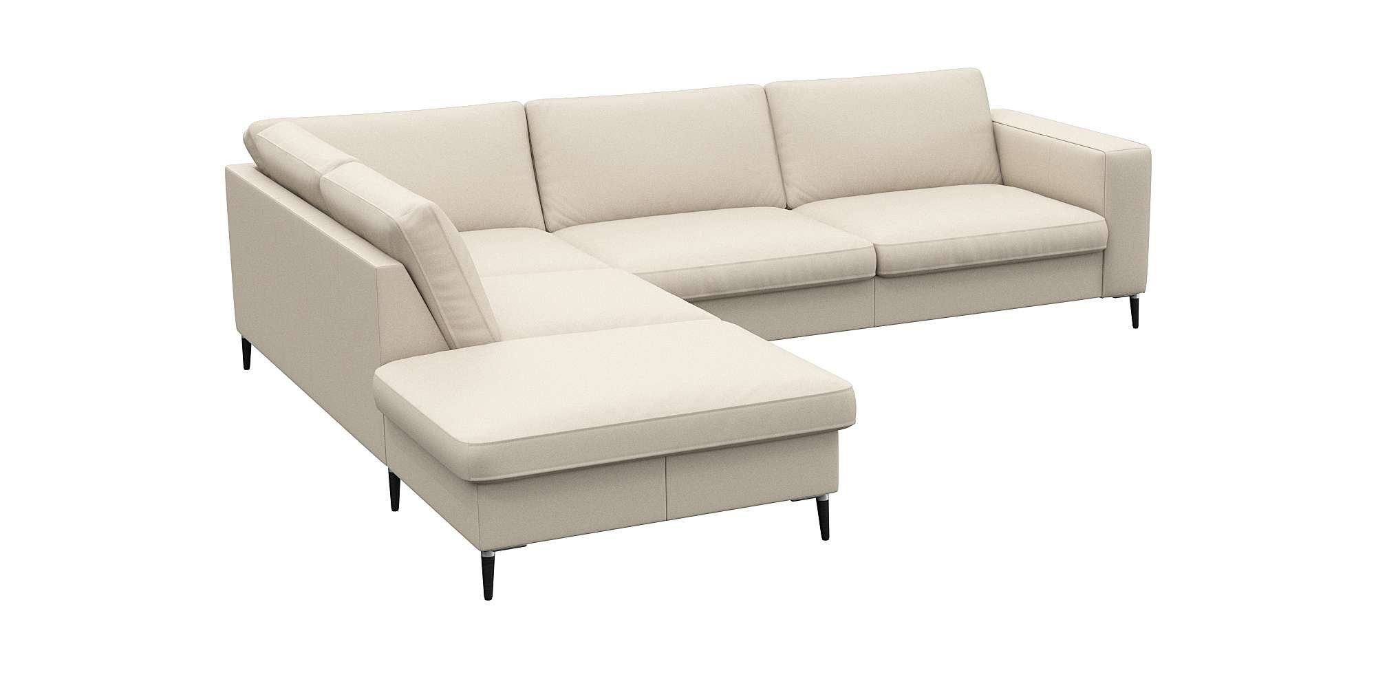 FLEXLUX Hoekbank Fiore, L-vorm, comfortabel en aangenaam door hoogwaardige zitopbouw