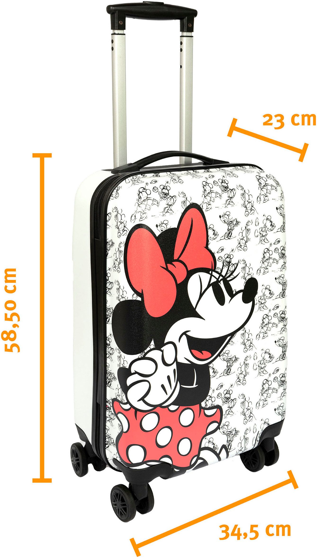 UNDERCOVER Kinderkoffer Minnie Mouse, 59 cm met tsa-cijfercombinatieslot