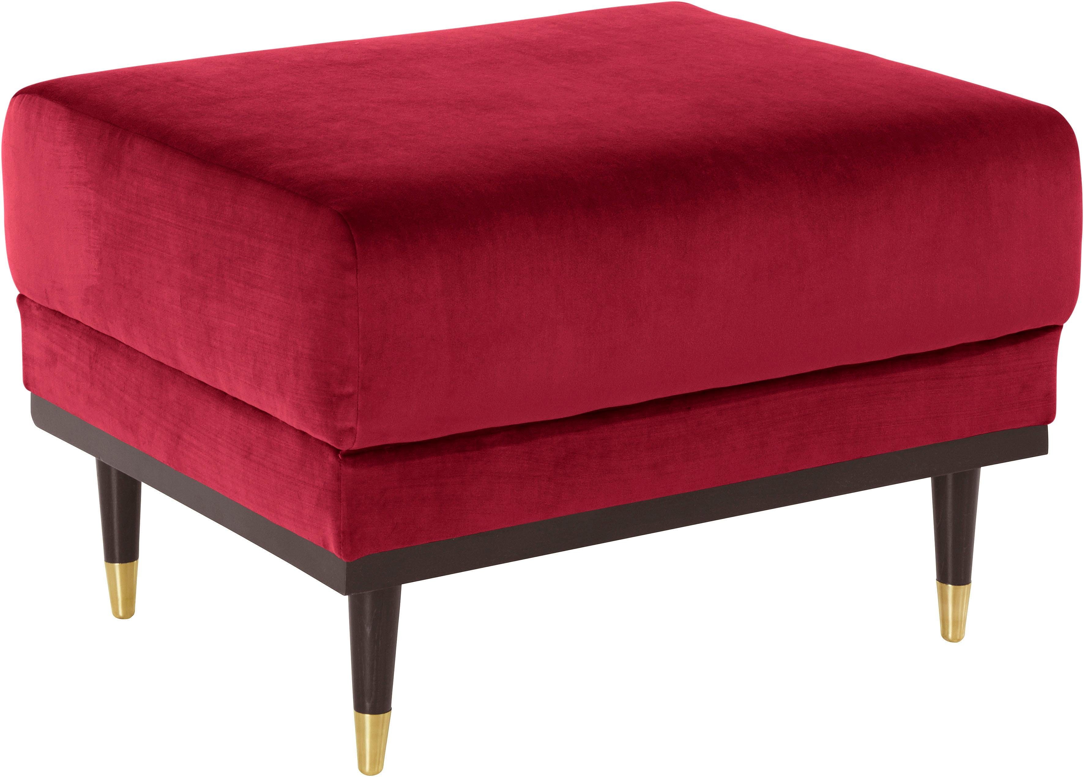Guido Maria Kretschmer Home&Living Hocker Chamby met houten frame onderaan