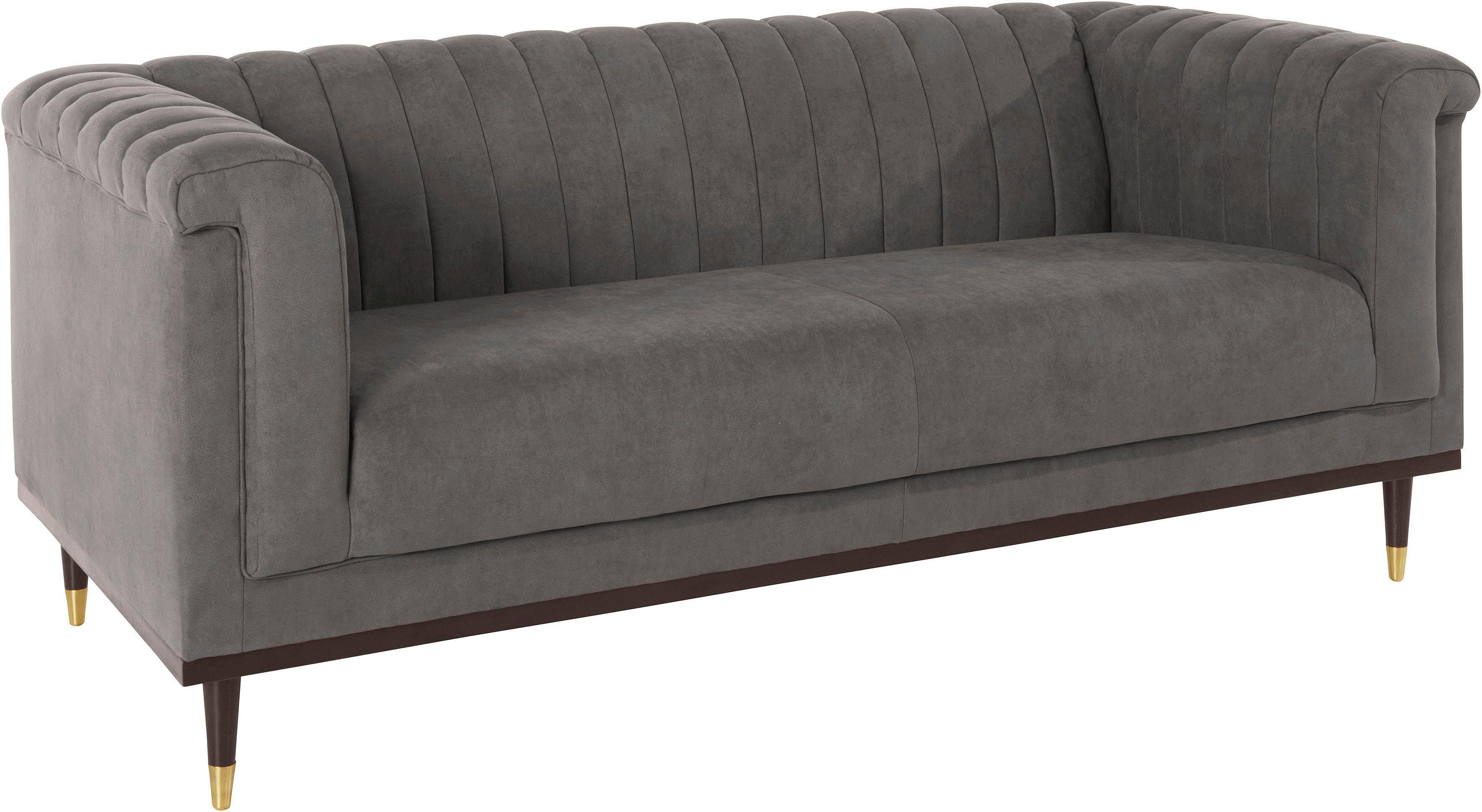 Guido Maria Kretschmer Home&Living 2-zitsbank Chamby met houten rand onder en stiksels bij de leuning