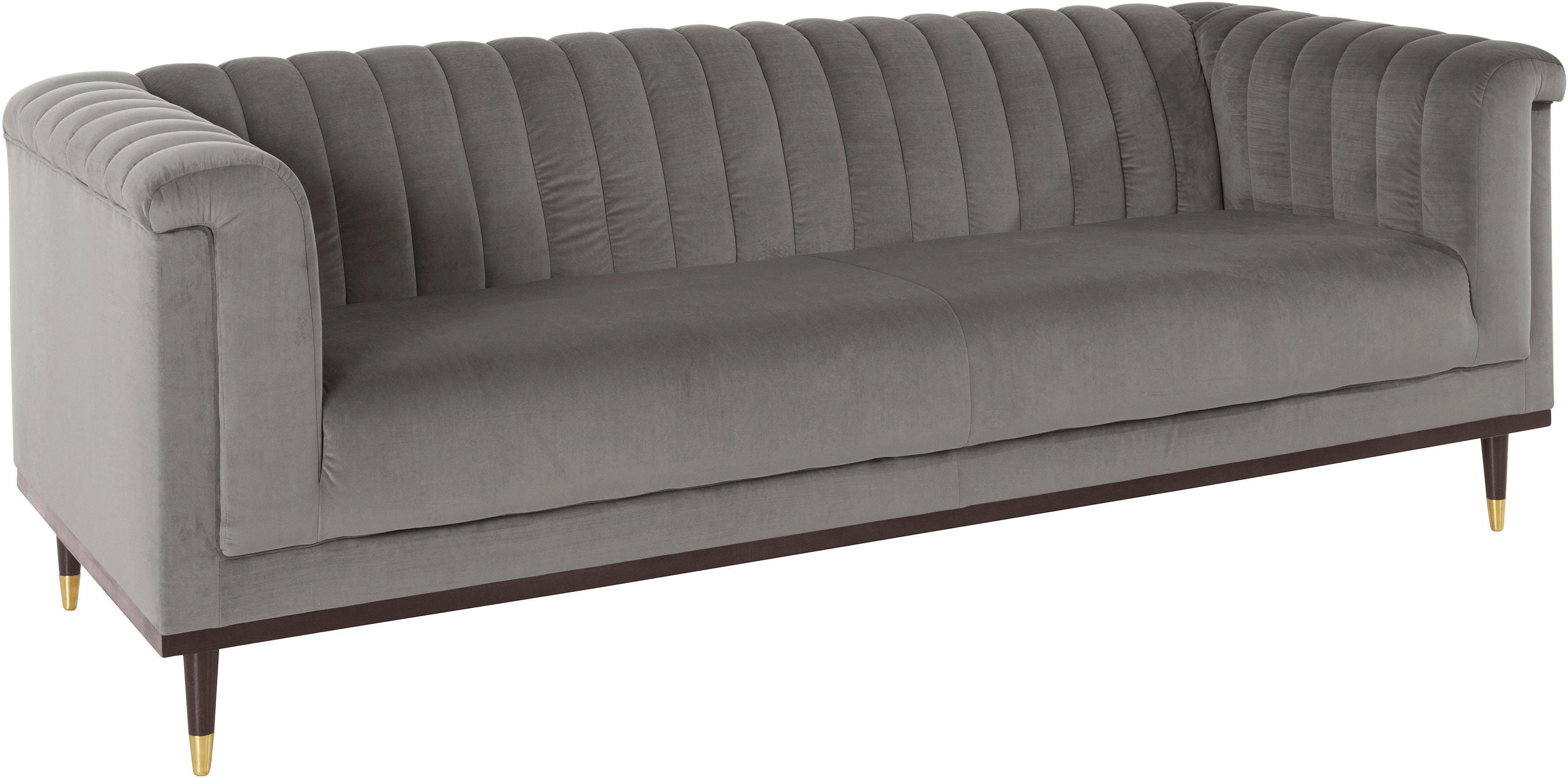 Guido Maria Kretschmer Home&Living 3-zitsbank Chamby met houten rand onder en stiksels bij de leuning