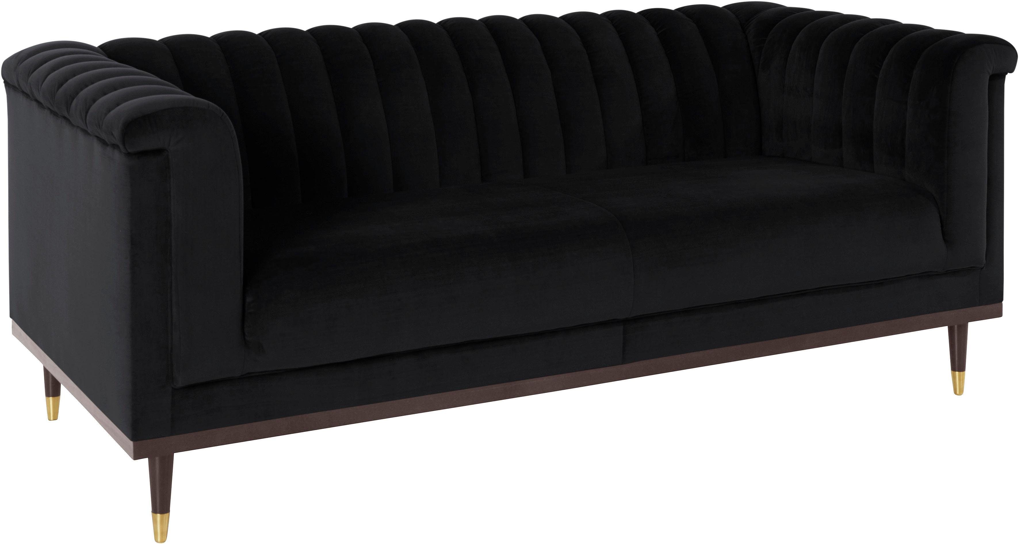 Guido Maria Kretschmer Home&Living 2-zitsbank Chamby met houten rand onder en stiksels bij de leuning