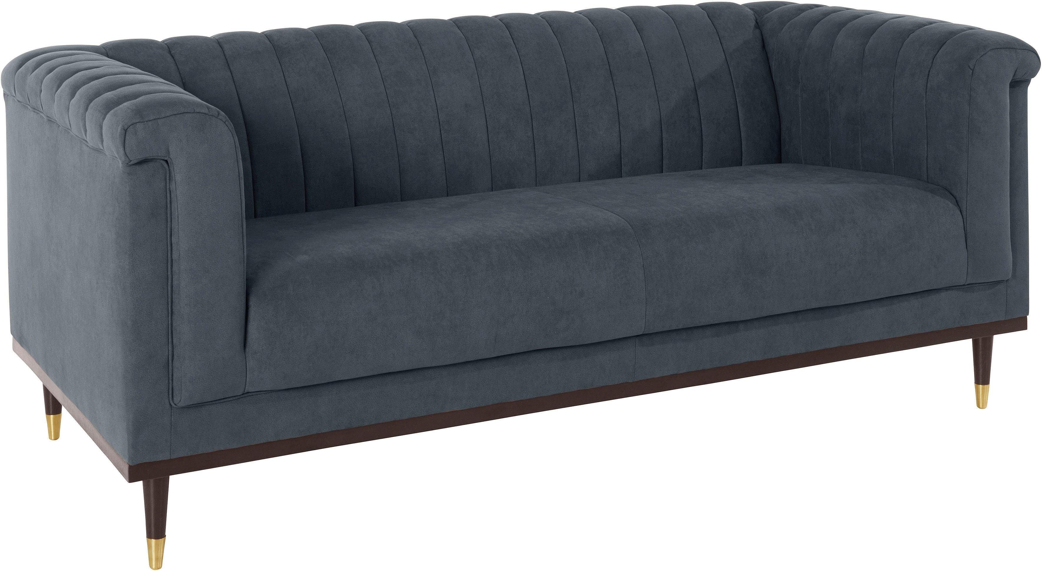 Guido Maria Kretschmer Home&Living 2-zitsbank Chamby met houten rand onder en stiksels bij de leuning