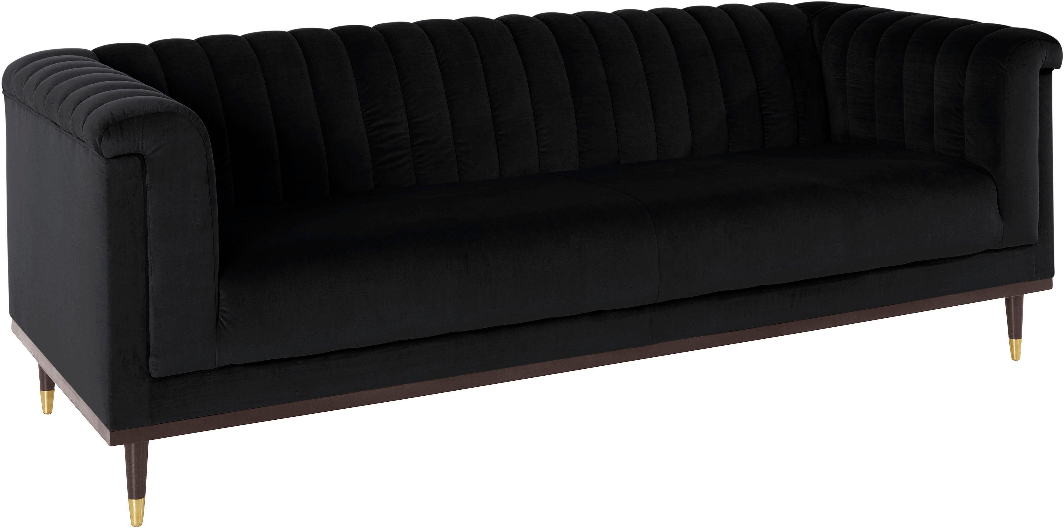 Guido Maria Kretschmer Home&Living 3-zitsbank Chamby met houten rand onder en stiksels bij de leuning