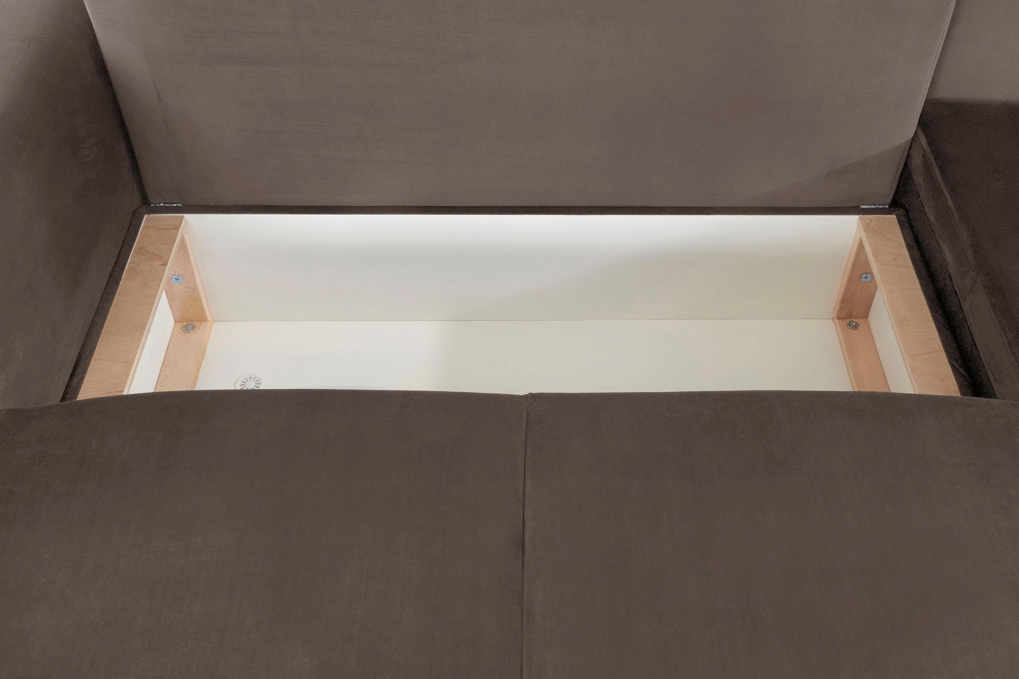Guido Maria Kretschmer Home&Living Hoekbank Györ L-vorm, optioneel met bedfunctie en bedlade inclusief 2 sierkussens
