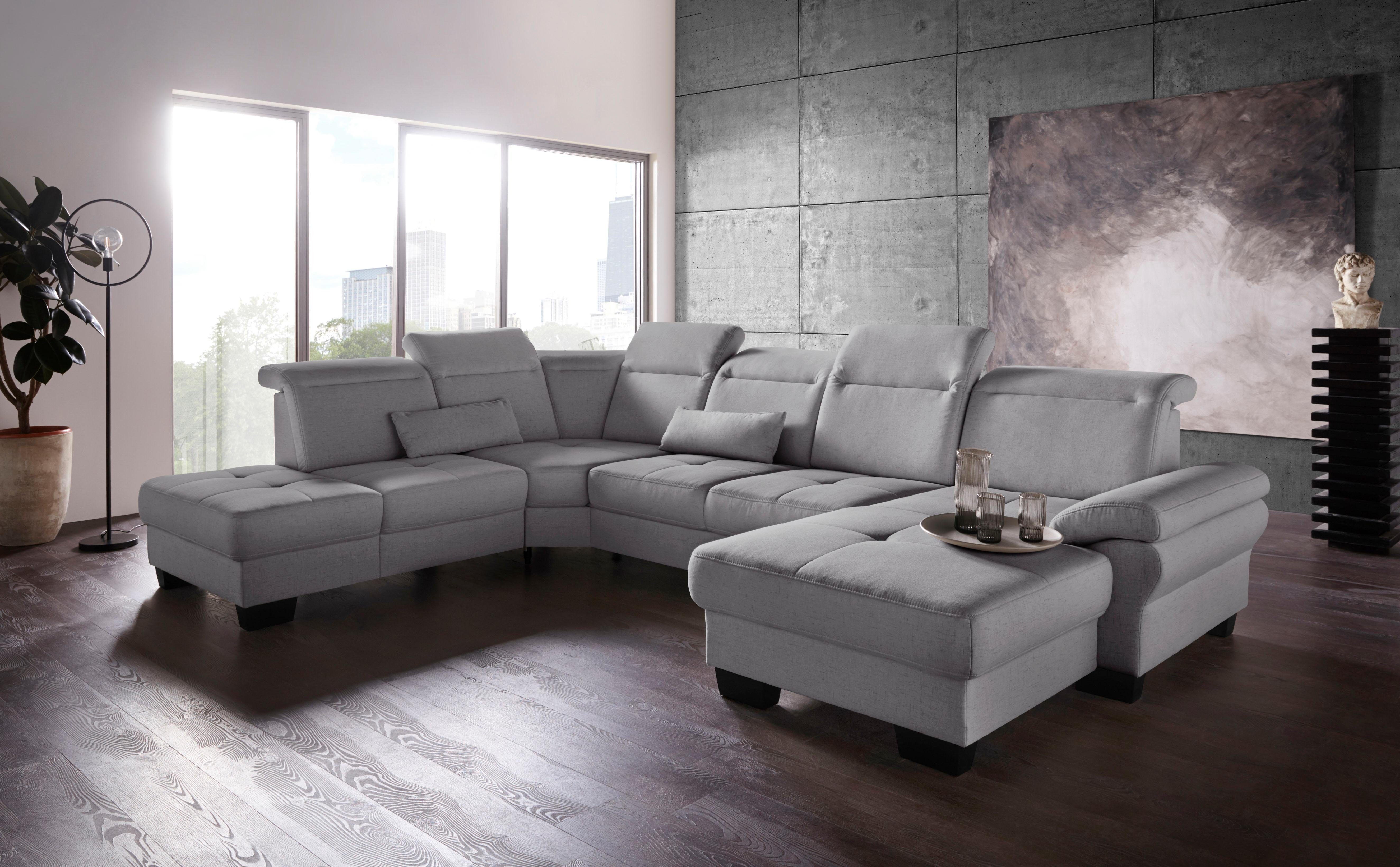 Places of Style Zithoek Cornwall U-vorm inclusief zitdiepteverstelling, naar keuze met slaapfunctie