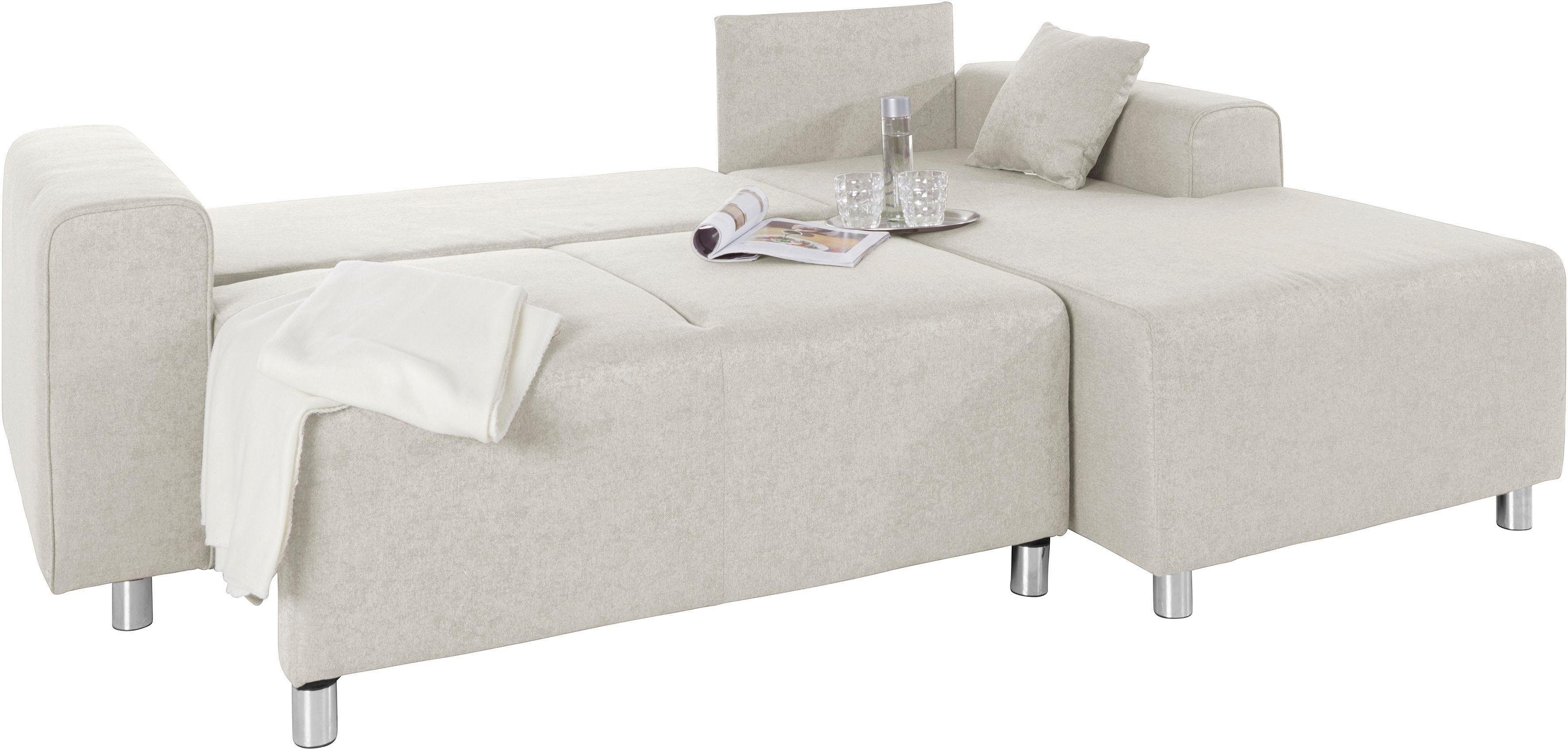 Guido Maria Kretschmer Home&Living Hoekbank Györ L-vorm, optioneel met bedfunctie en bedlade inclusief 2 sierkussens
