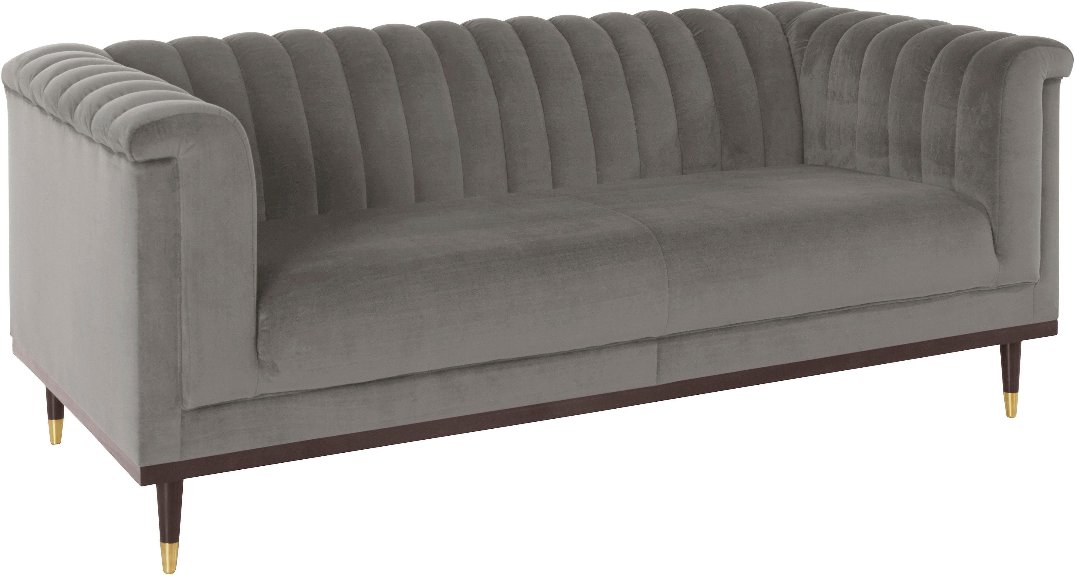 Guido Maria Kretschmer Home&Living 2-zitsbank Chamby met houten rand onder en stiksels bij de leuning