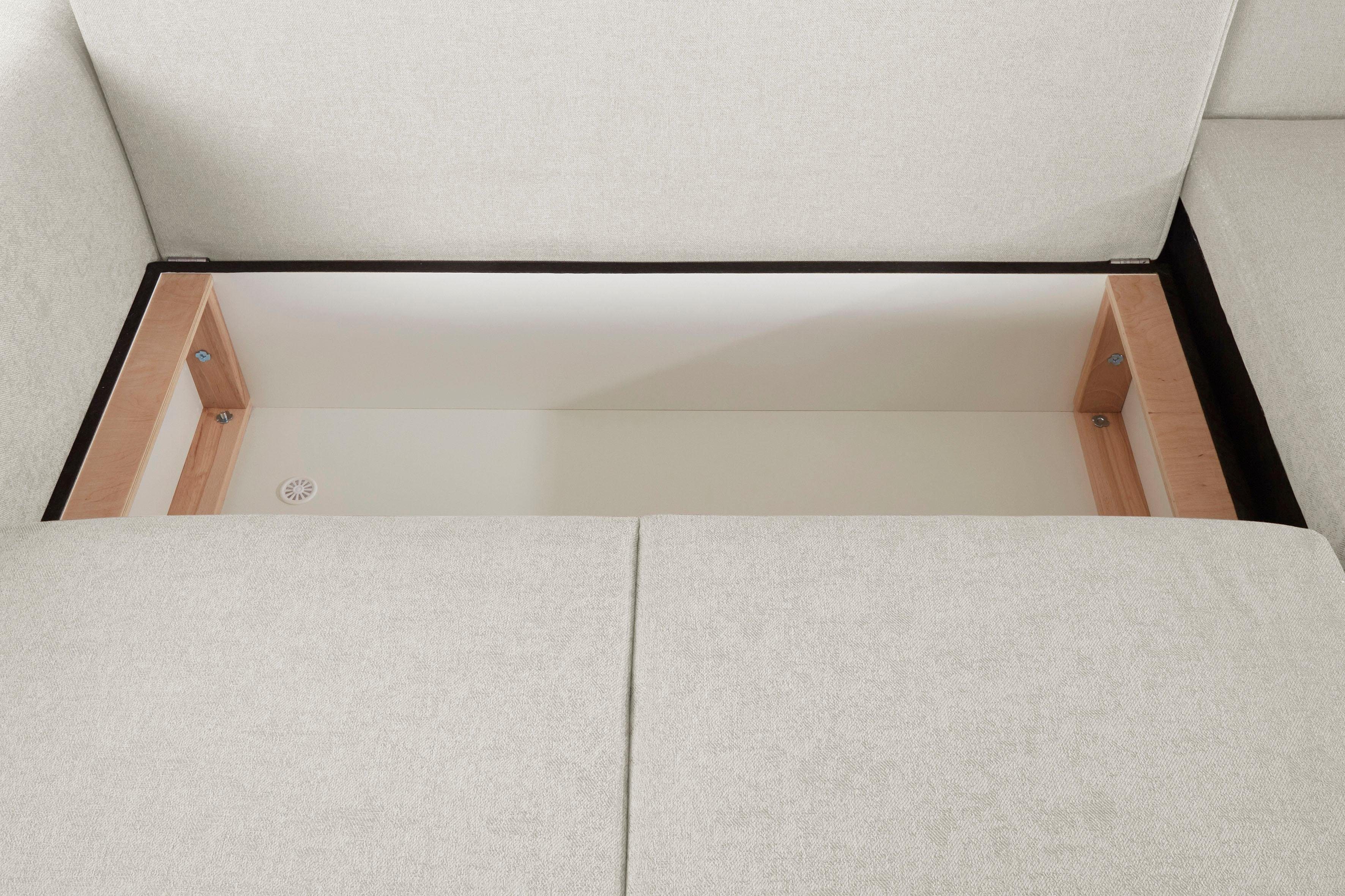 Guido Maria Kretschmer Home&Living Hoekbank Györ L-vorm, optioneel met bedfunctie en bedlade inclusief 2 sierkussens