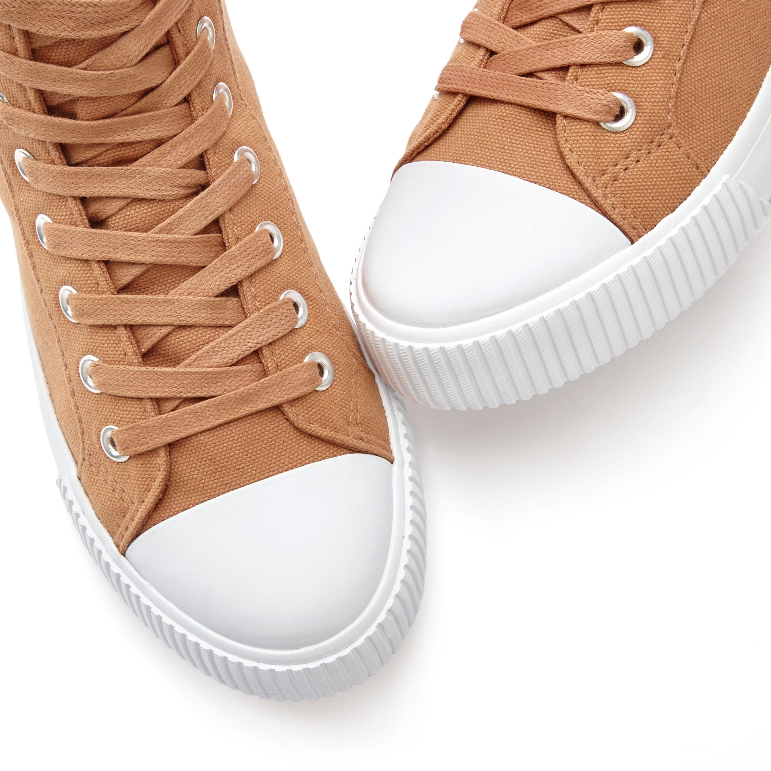 Lascana Laarsjes Sneaker, van textiel om te veteren, hoge sneakers, veterboots vegan