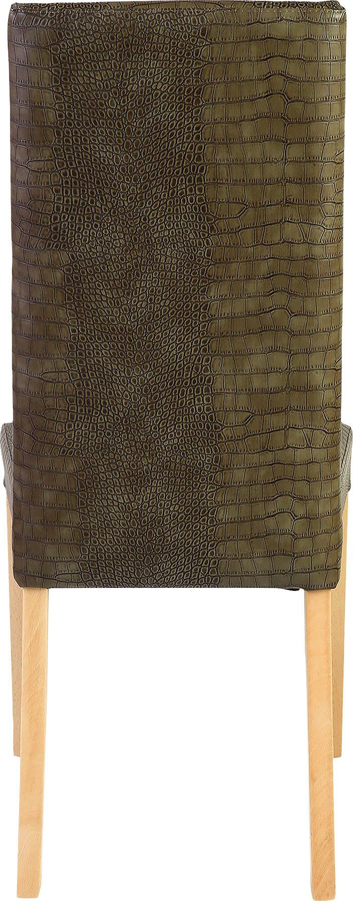 Home affaire Stoel Java Overtrokken met kunstleer met animal-stempeldruk (set, 2 stuks)