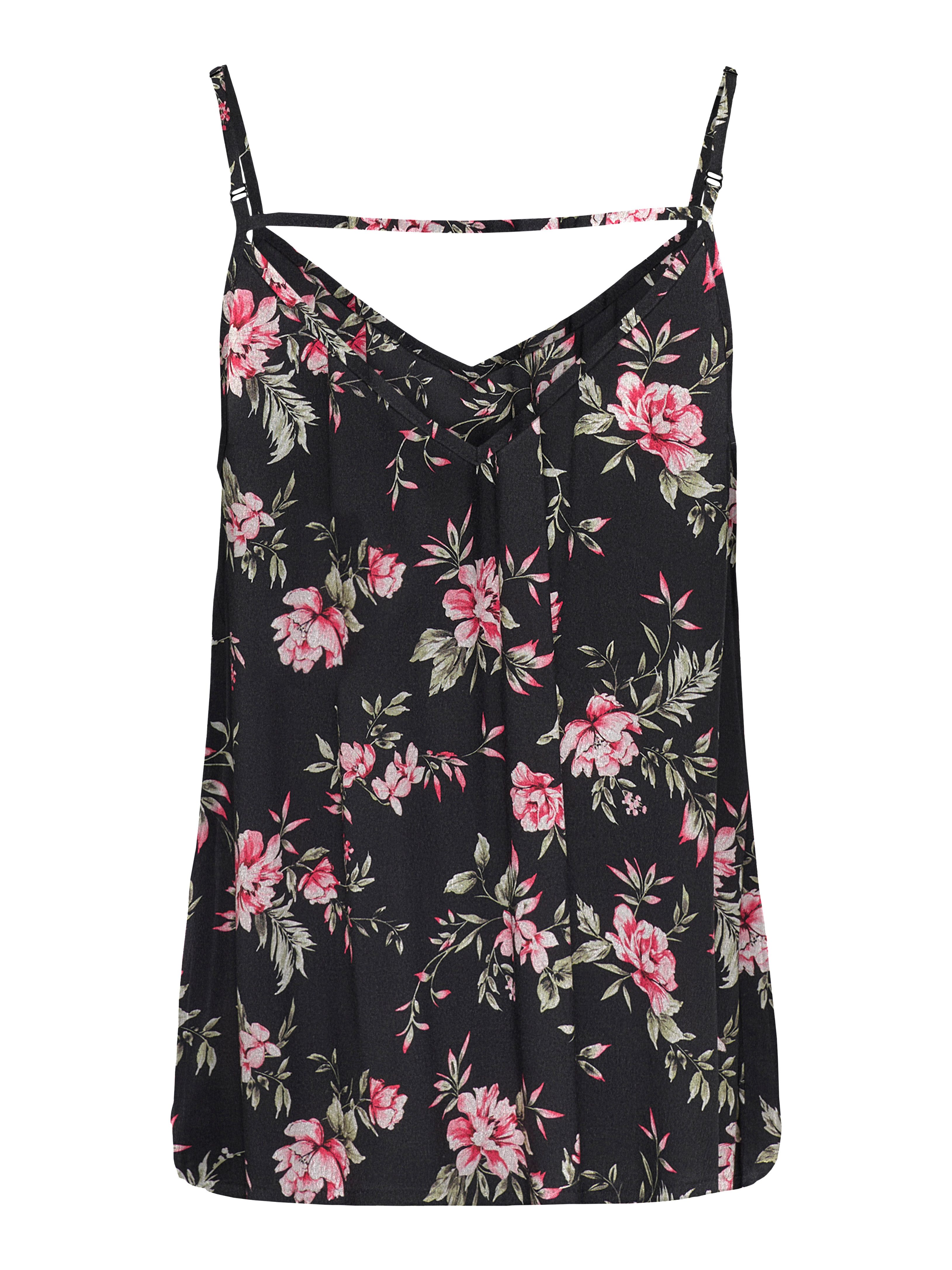 Only Top met spaghettibandjes ONLNOVA LIFE PARIS SINGLET AOP PTM