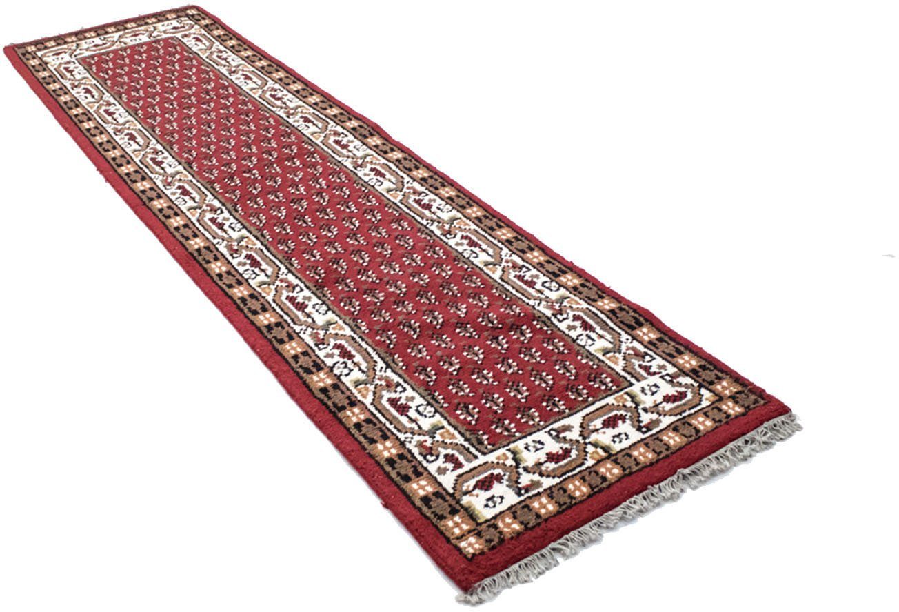 morgenland Wollen kleed Mir Mino oriëntaals design, woonkamer wollen vloerkleden maat 80 cm x 270 cm x 8 mm rood
