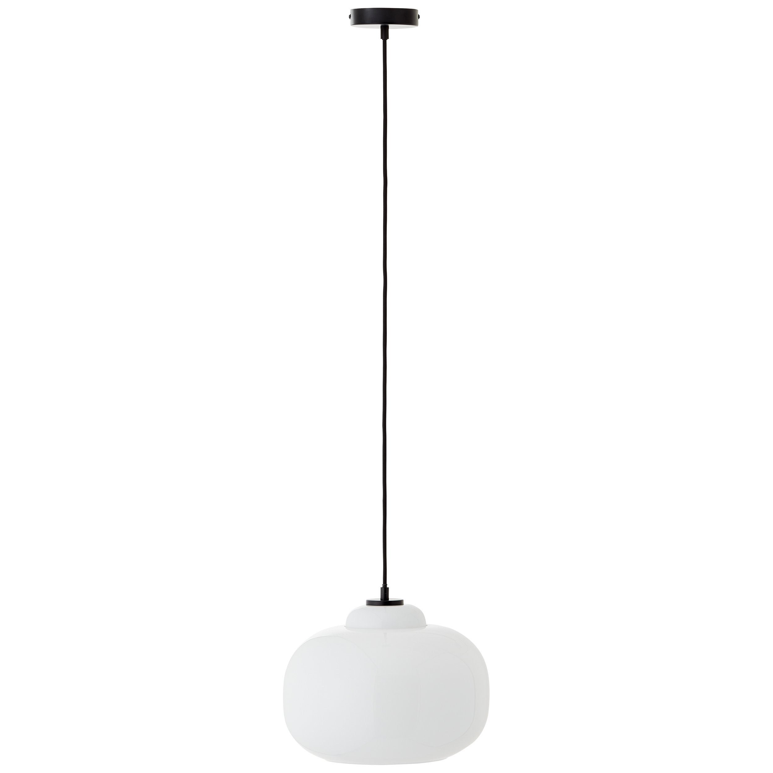 Brilliant Leuchten Hanglamp Blop Hoogte 128,5 cm, Ø 30 cm, E27, inkortbaar, glas/metaal