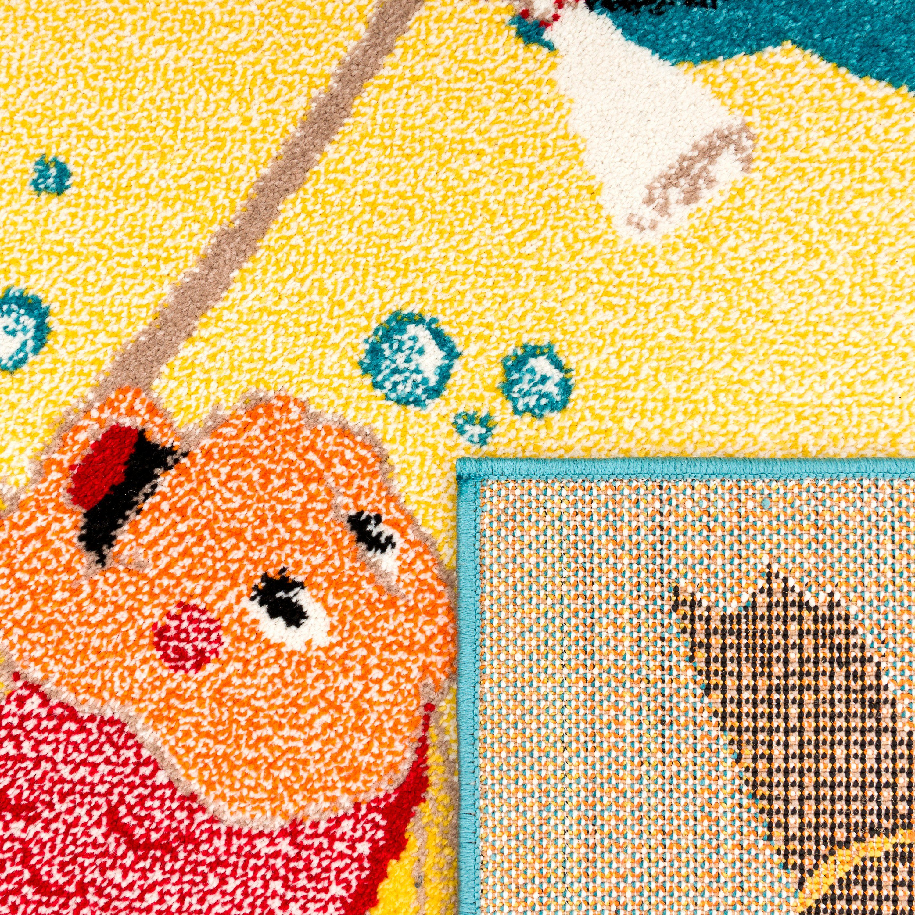 Paco Home Kindervloerkleed ECE 950 Korte pool, motief zeedieren, kinderkamer