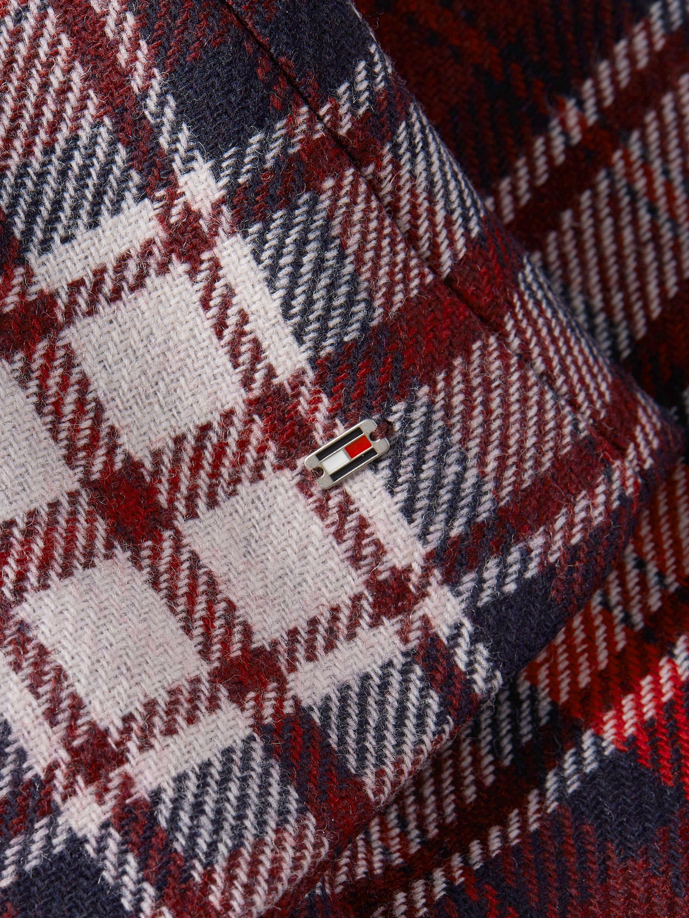 Tommy Hilfiger Kokerrok TARTAN MINI SKIRT Webrok met klein metalen label