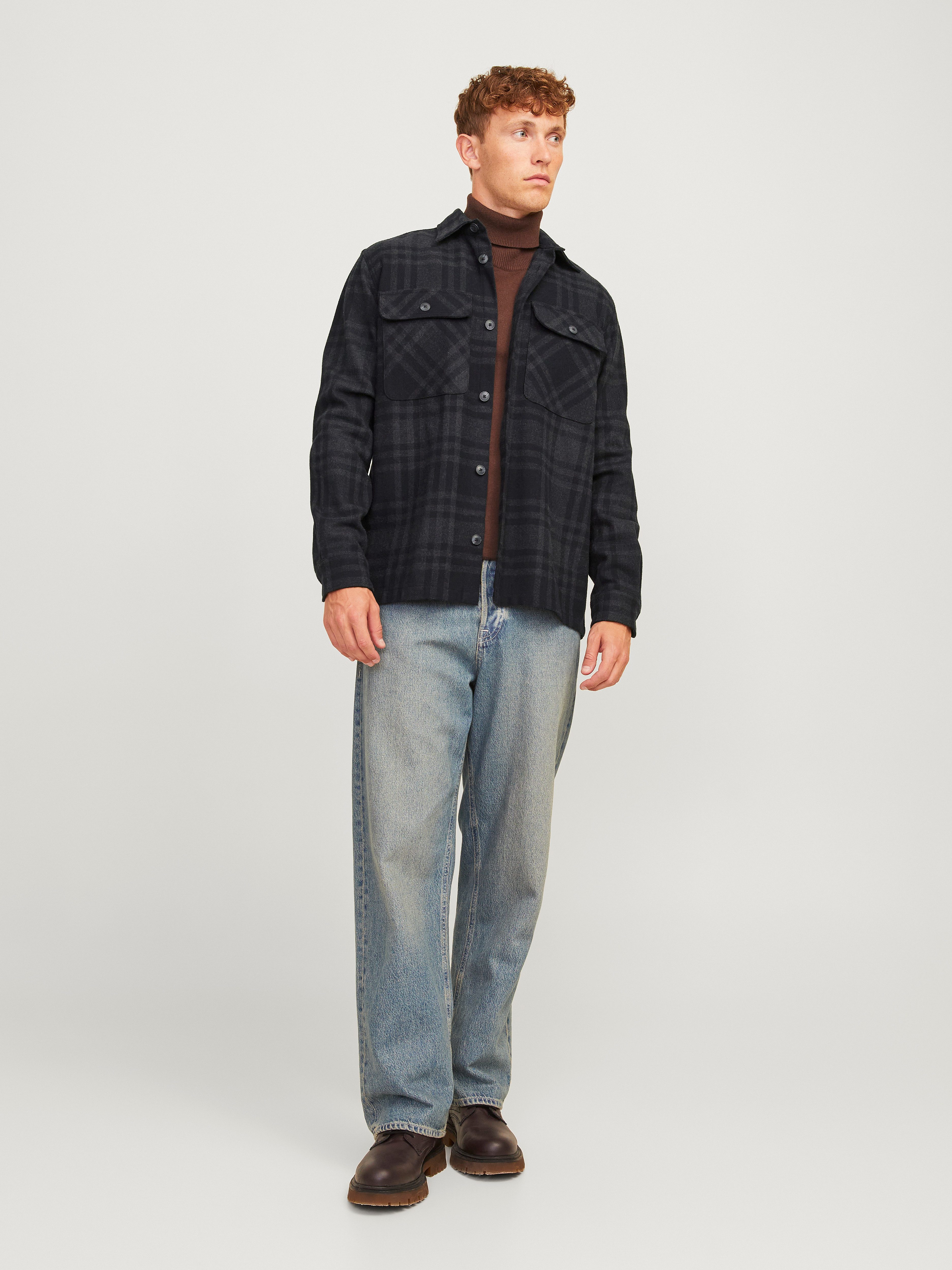 Jack & Jones Overhemd met lange mouwen JPRRAYMOND MELANGE CHECK LS OVERSHIRT SN