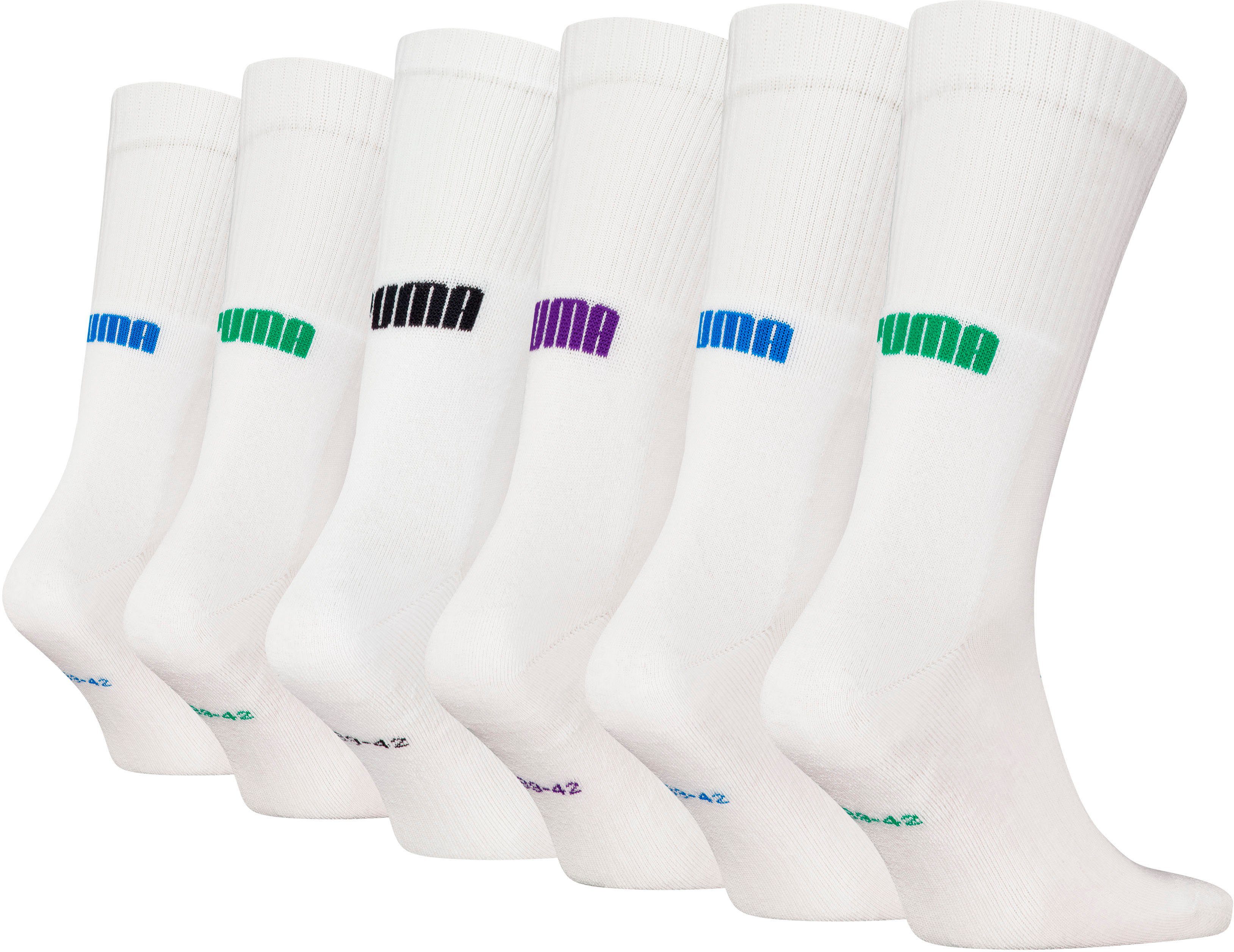 PUMA Sportsokken met ondersteuning van de voetboog voor betere pasvorm en stabiliteit (6 paar, Set van 6)
