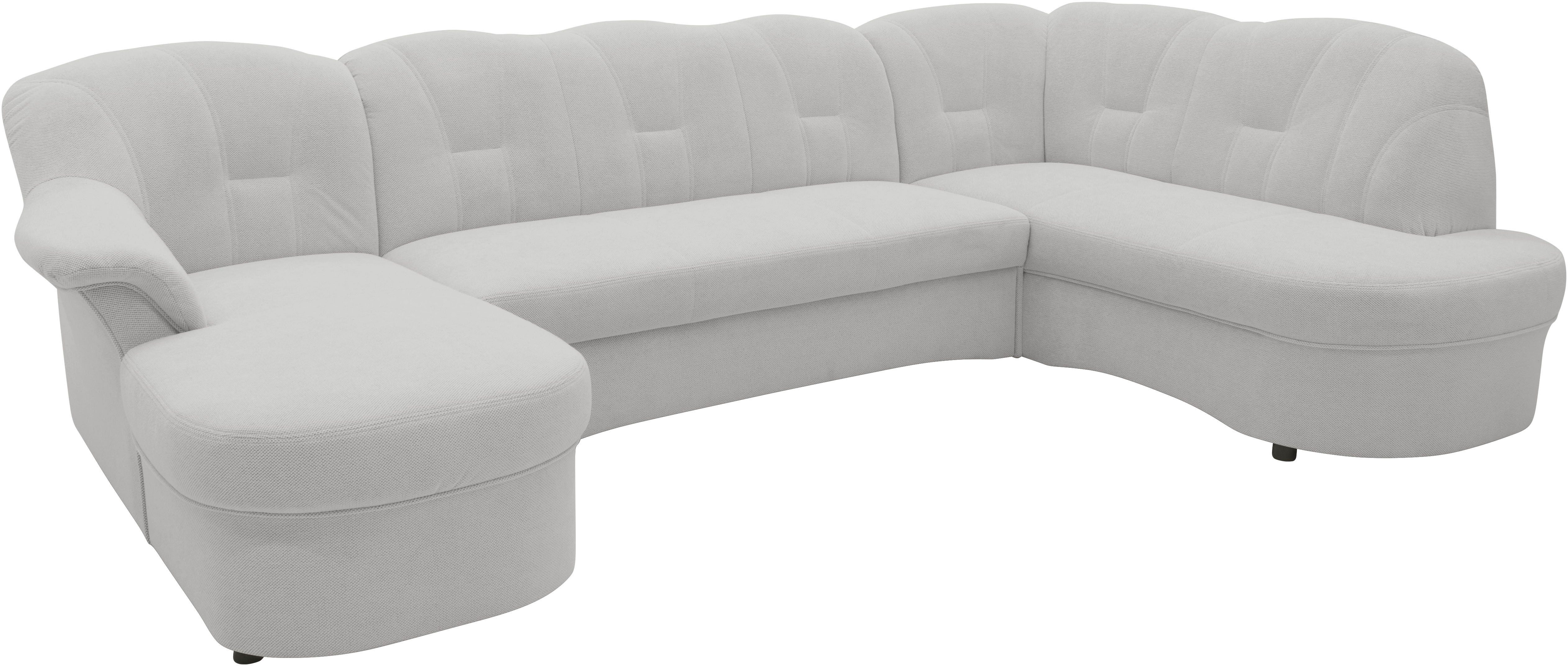 DOMO collection Zithoek Flores ook in leren bekleding, B/D/H: 293/180/86 cm, U-vorm (3 stuks)