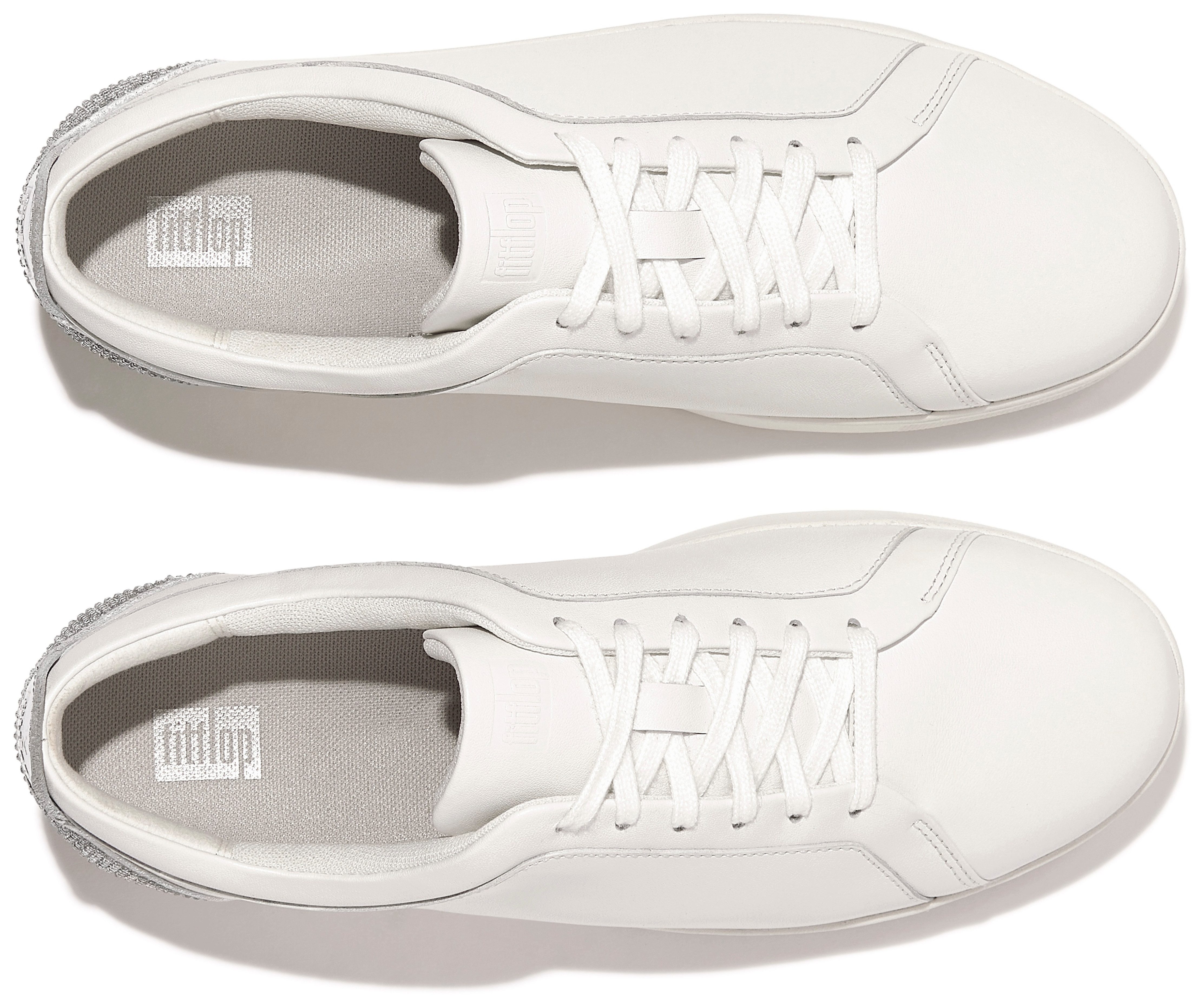 Fitflop Sneakers RALLY CRYSTAL Vrijetijdsschoen, veterschoen, lage schoen met metallic hielpatch
