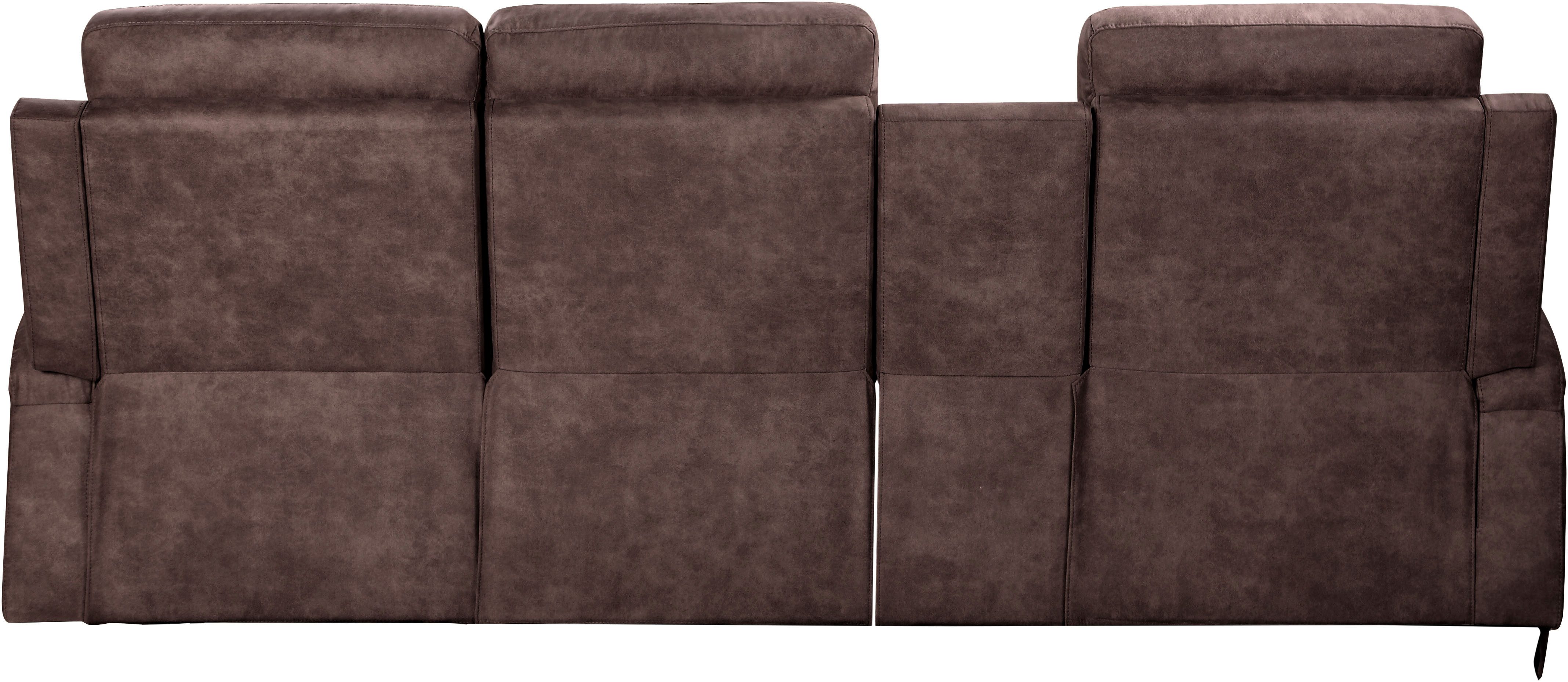 Home affaire Hoekbank Napori multimediabank, 3 bioscoopstoelen XXL, L-model, Bioscoopbank met relaxfunctie, bekerhouder, opbergvak en opbergbox