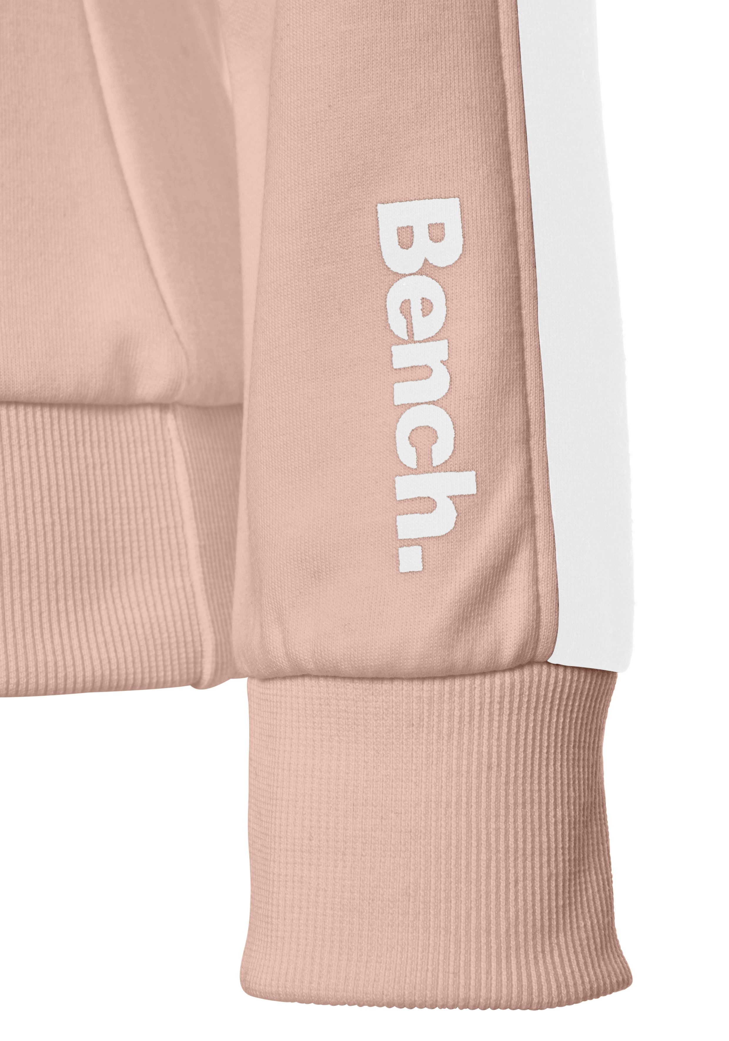 Bench. Loungewear Hoodie met zijstrepen en kangoeroezak, loungepak, hoodie