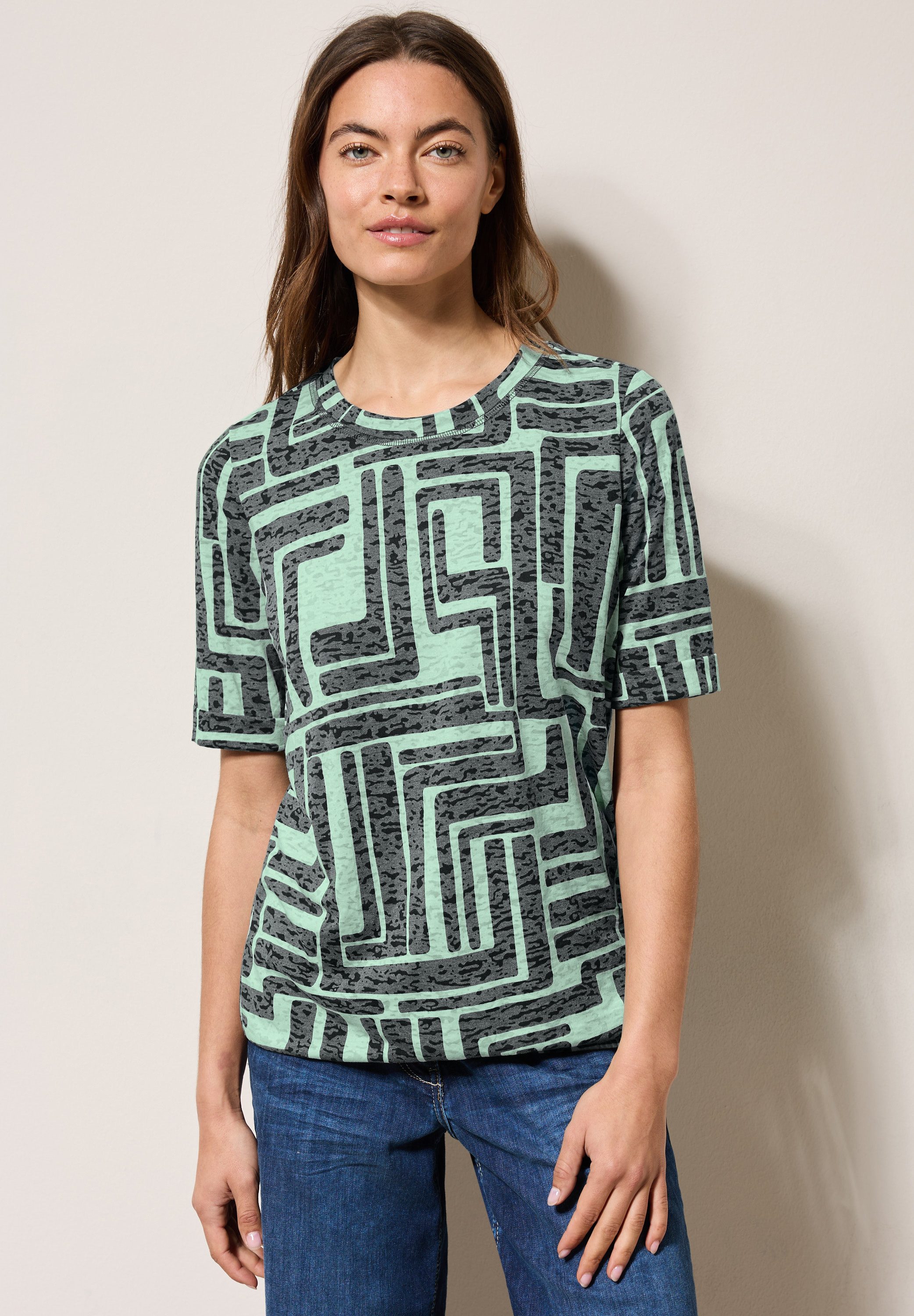 Cecil T-shirt dames t-shirts maat L (42) groen