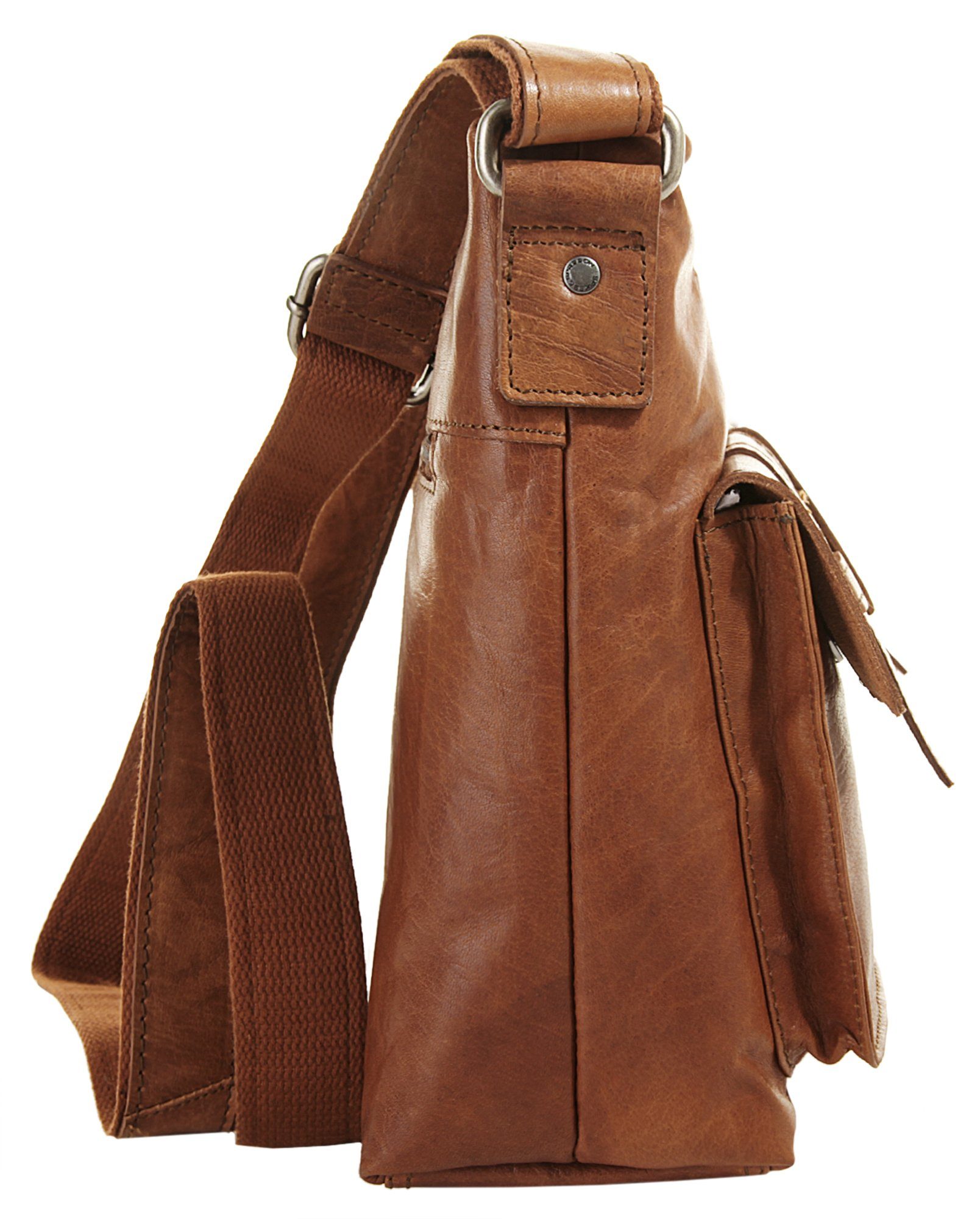 Spikes & Sparrow Schoudertas echt leder