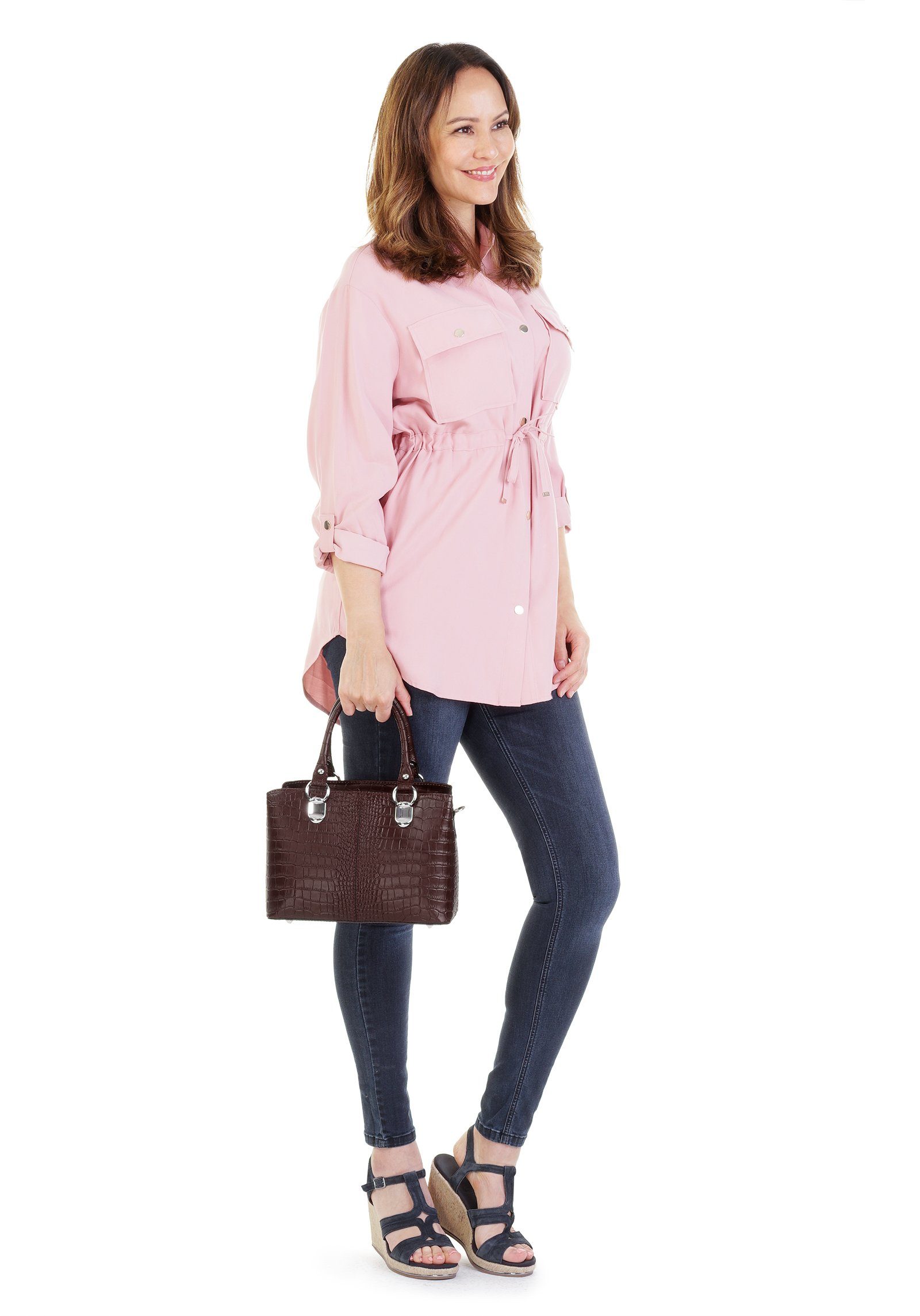 Cluty Schoudertas echt leer, made in italy