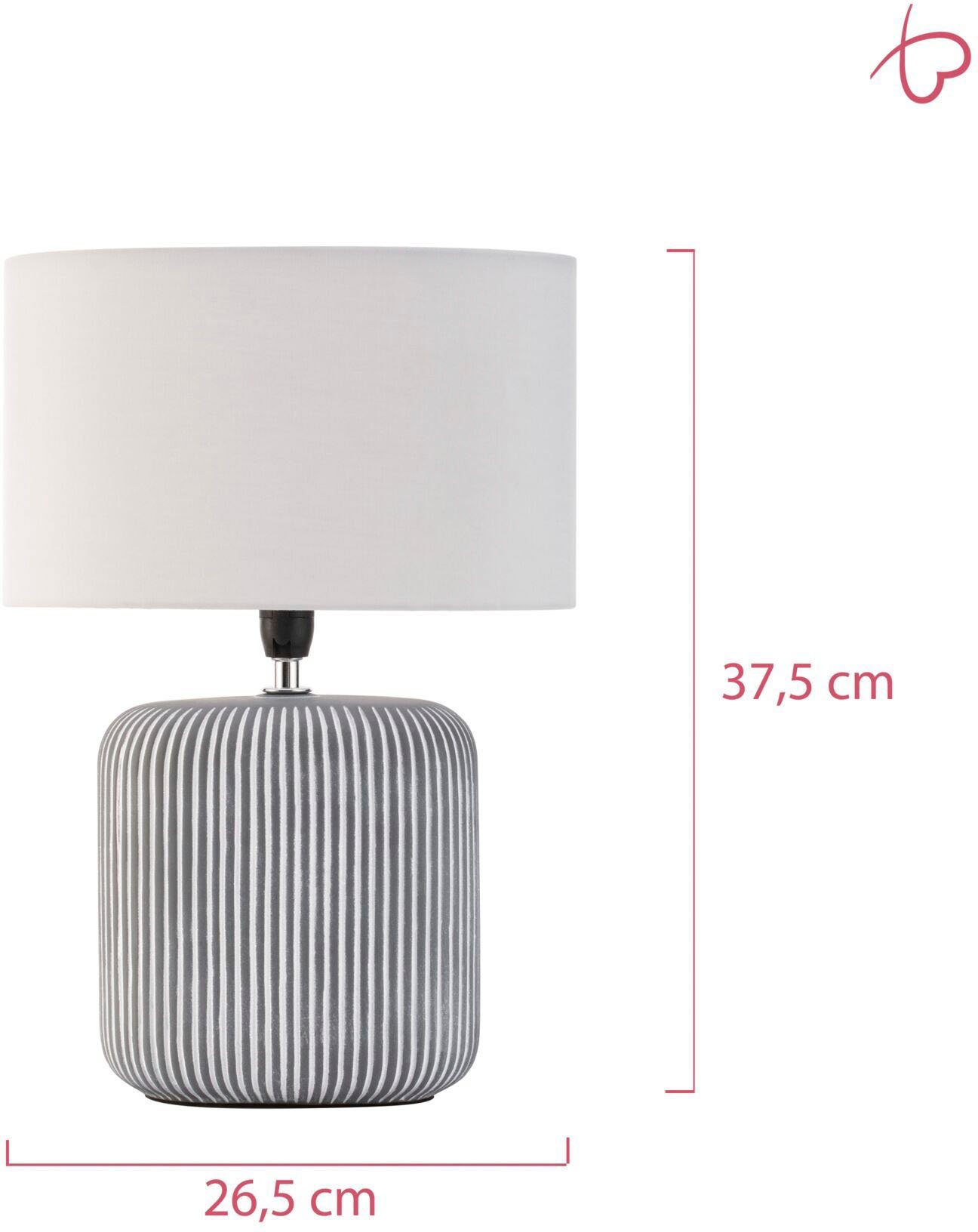 Pauleen Tafellamp Pure Shine max20W grijs/wit 230V stof/keramiek (1 stuk)