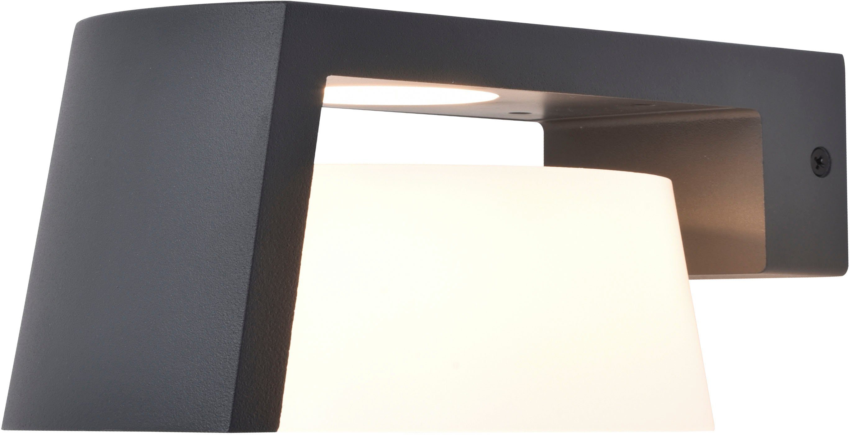 LUTEC Ledwandlamp voor buiten Moon (1 stuk) tuinlampen grijs