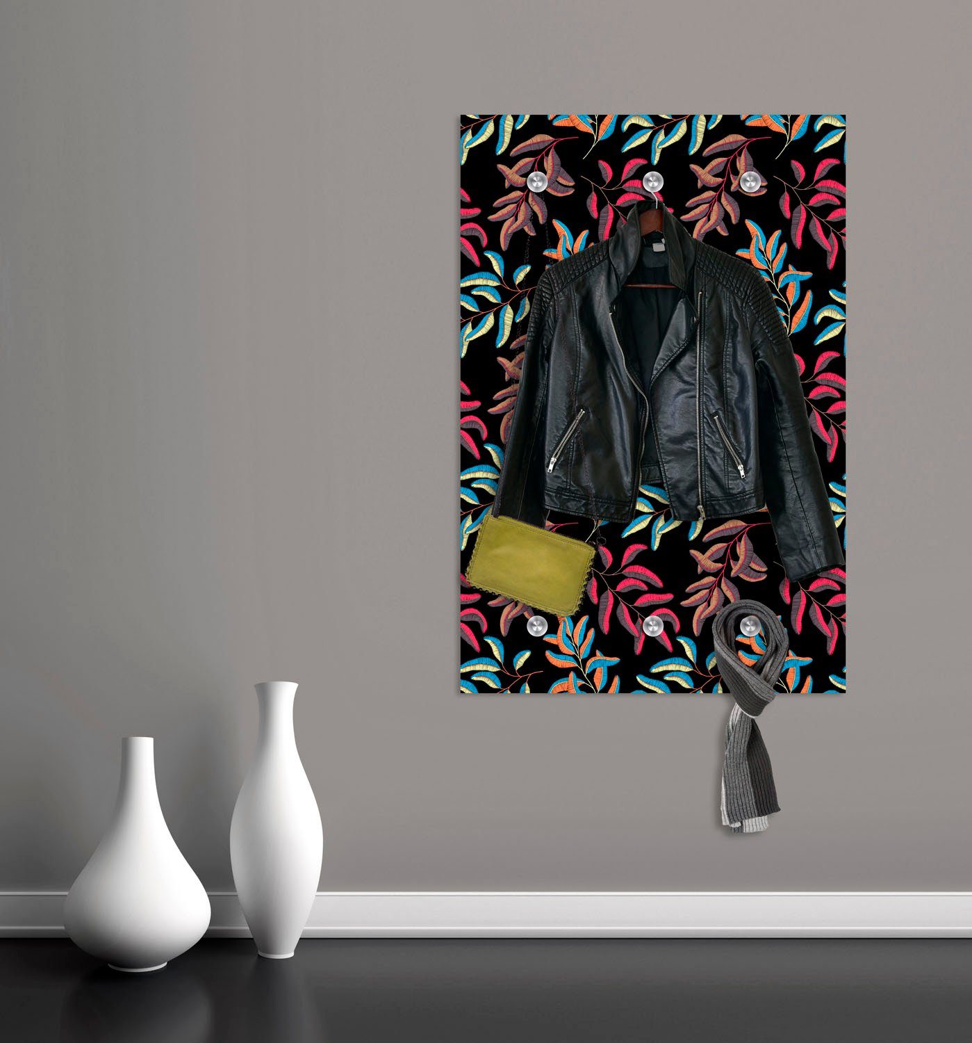 queence Kapstok Bladeren met 6 haken, 80 x 120 cm
