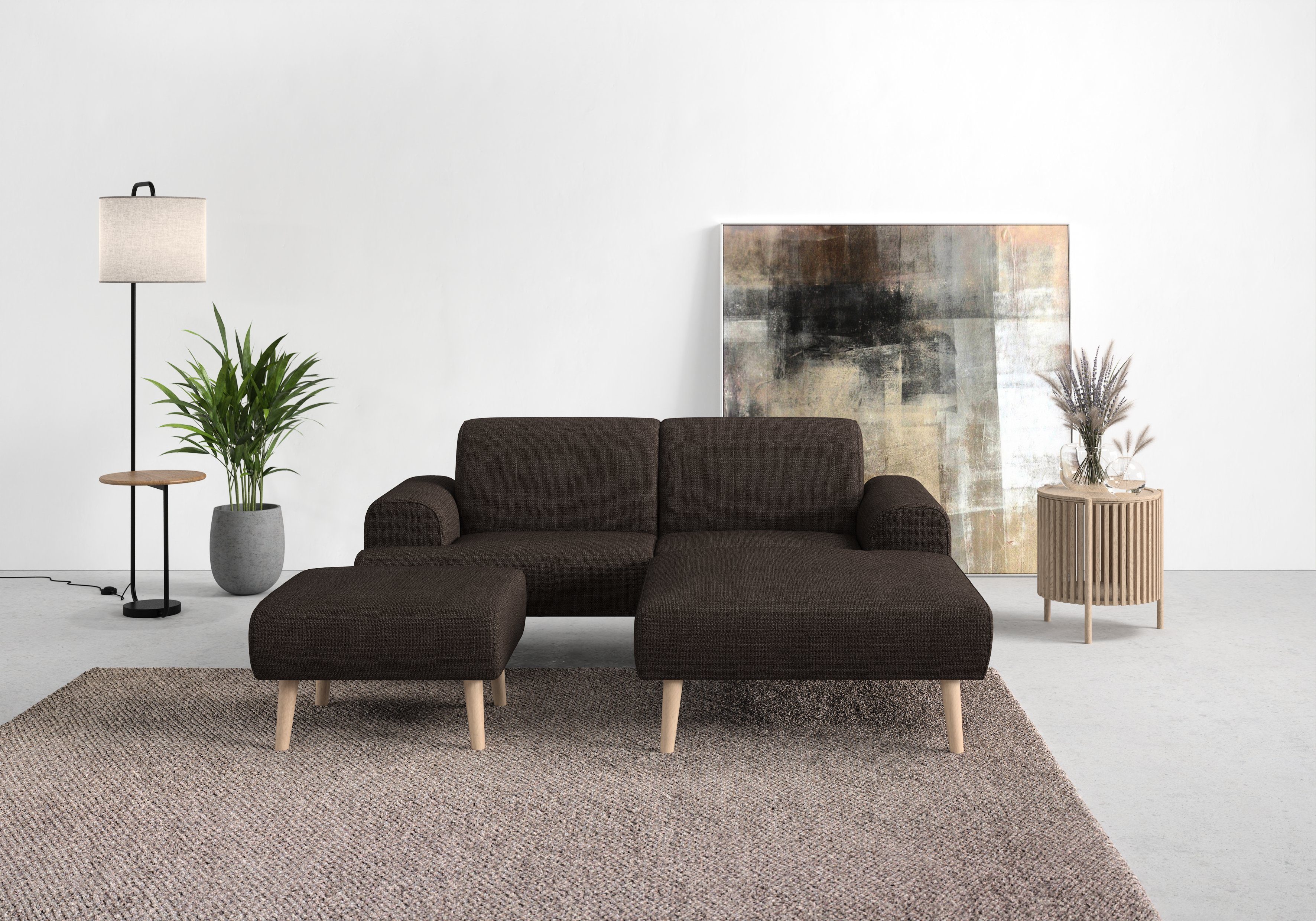 andas Hoekbank Swift L-vorm Binnenveringsinterieur, bxdxh: 192x83x176 cm