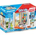 playmobil constructie-speelset starterpack kinderarts (70818), city life made in germany (57 stuks) multicolor