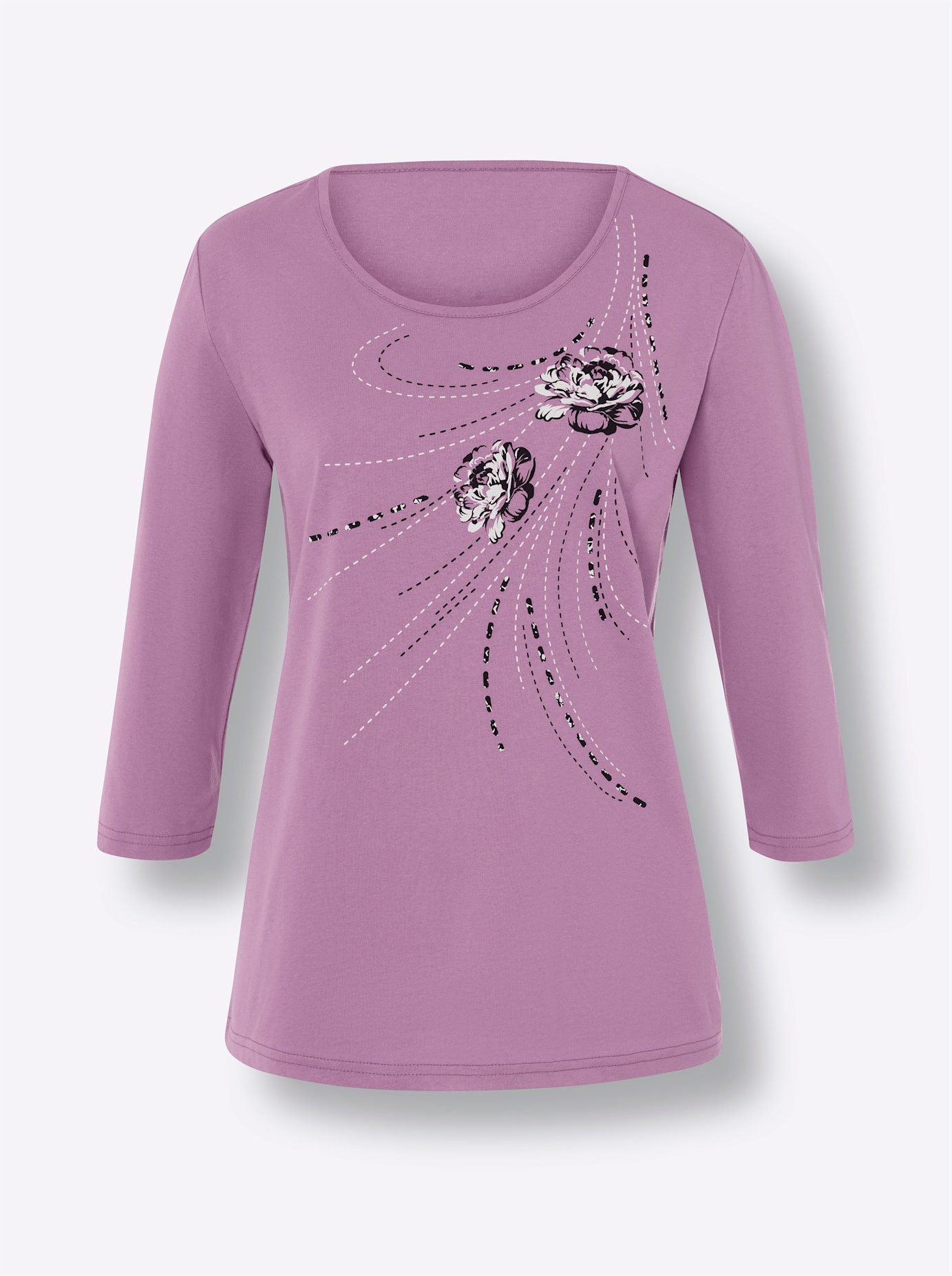 Classic Basics T-shirt met 3 4-mouwen (1-delig)