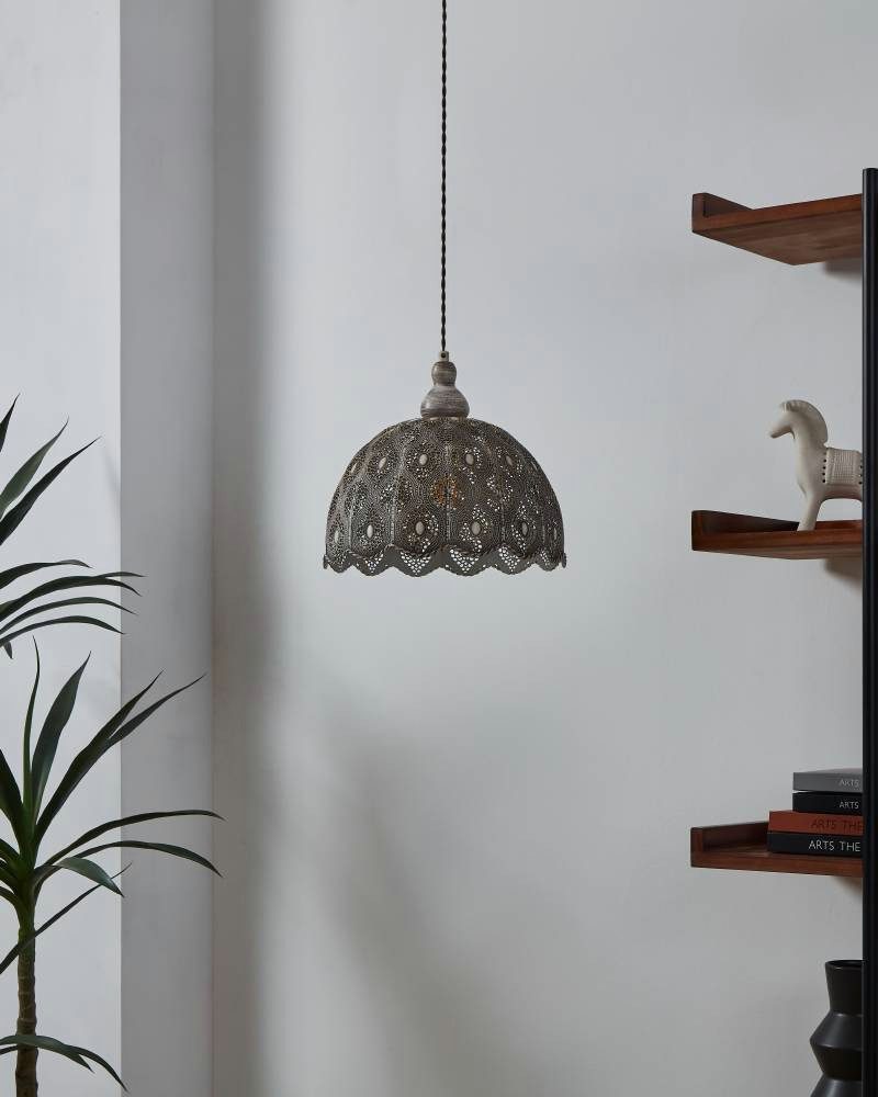 EGLO Hanglamp TALBOT 2 Hanglamp vintage, staal in wit-antiek, eettafel lamp, E27 fitting (1 stuk)