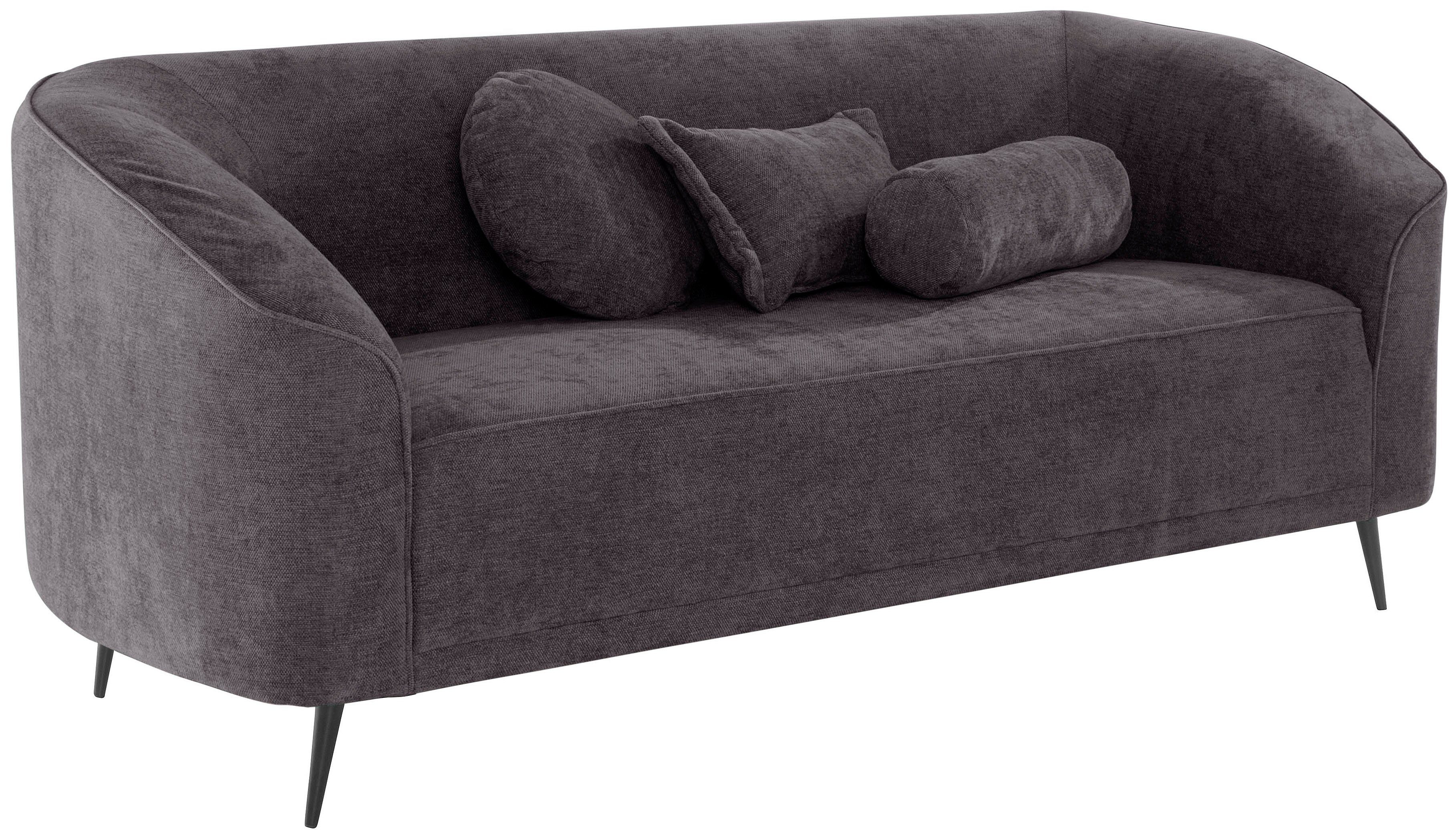 Leonique 3-zitsbank Ashly in 3 overtrekvarianten, bouclé, fluwelige look en zachte structuurstof.