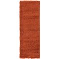 myflair moebel  accessoires hoogpolige loper shaggy shag tapijtloper, geweven, unikleurig, ideaal in de hal  slaapkamer rood
