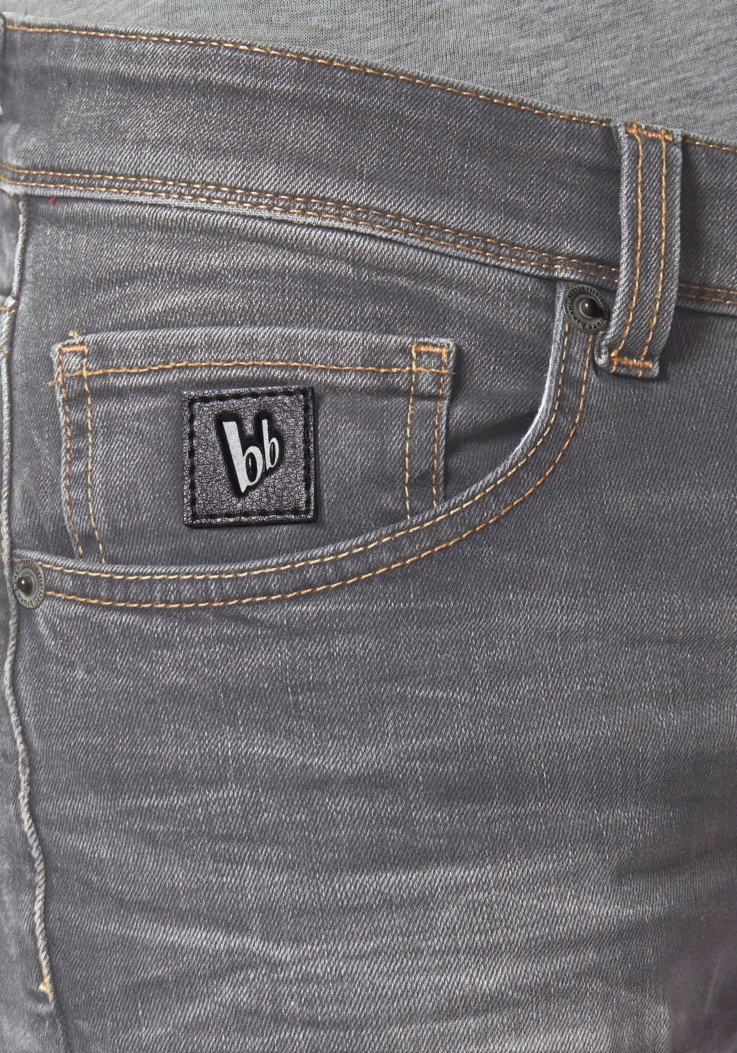 Bruno Banani Slim fit jeans Jimmy (stretch) smalle pijp, lage taillehoogte, met knoopsluiting