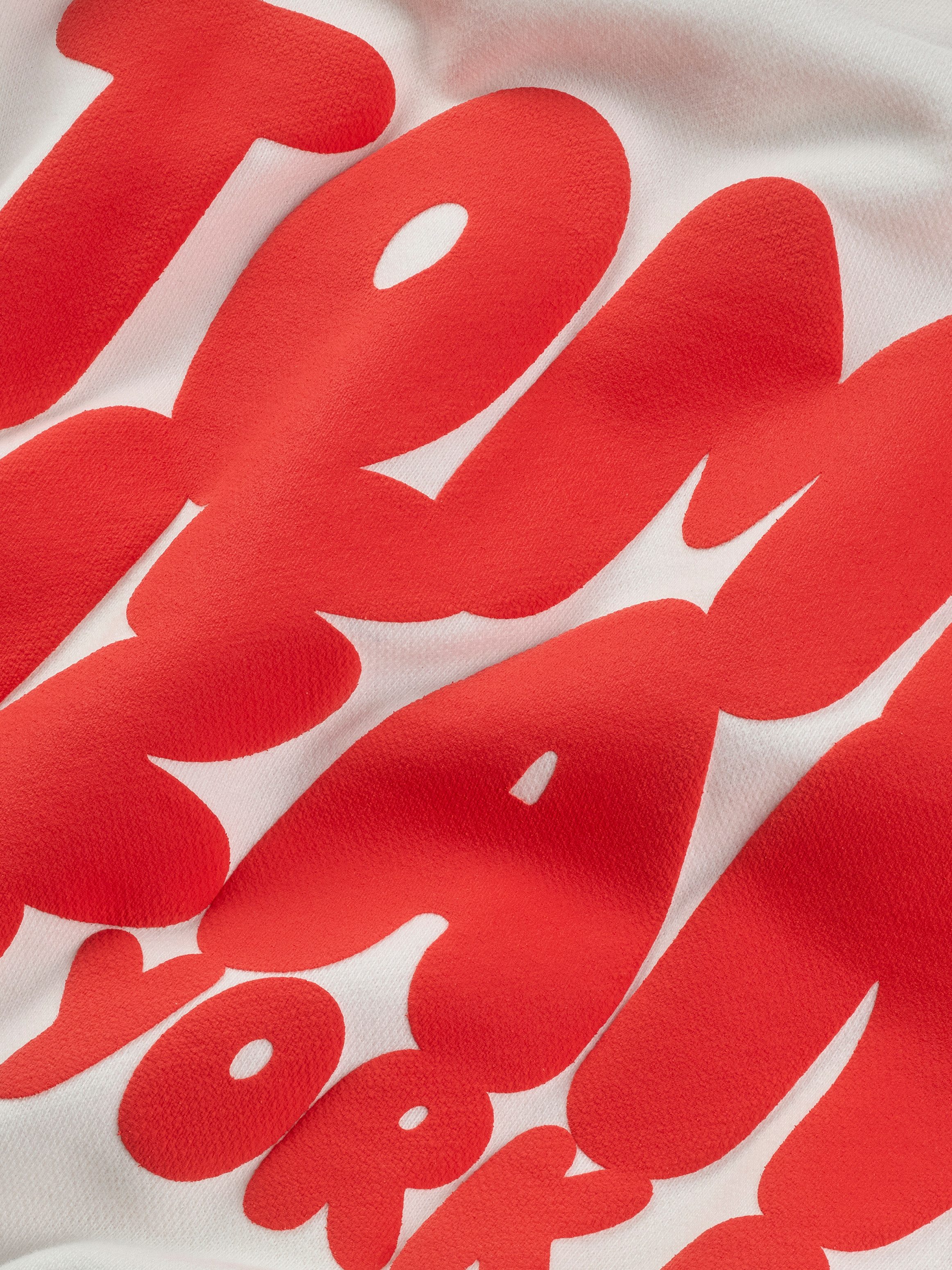 TOMMY JEANS Sweatshirt TJW RLX CRP TJ BUBBLE CREW met grote logoprint op de rug