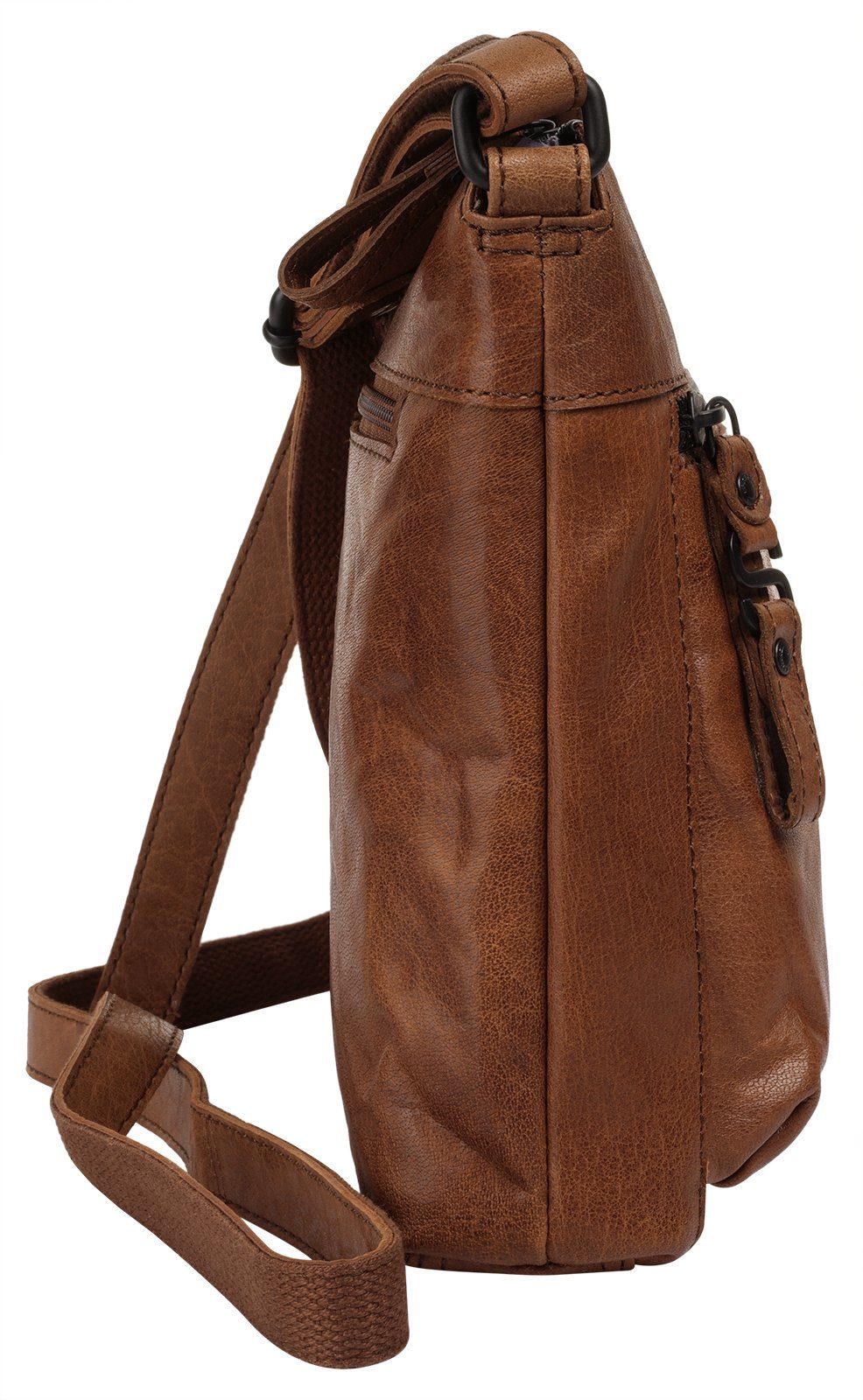 Spikes & Sparrow Schoudertas echt leder