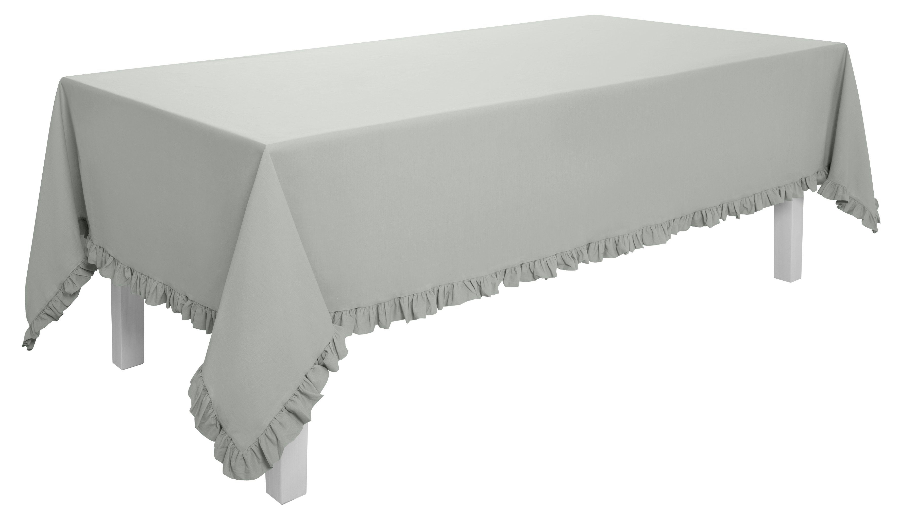 Home affaire Sprei Violetta, luchtige sprei met franjes, zonder voering met volants, 100% katoen, ook als tafelkleed te gebruiken